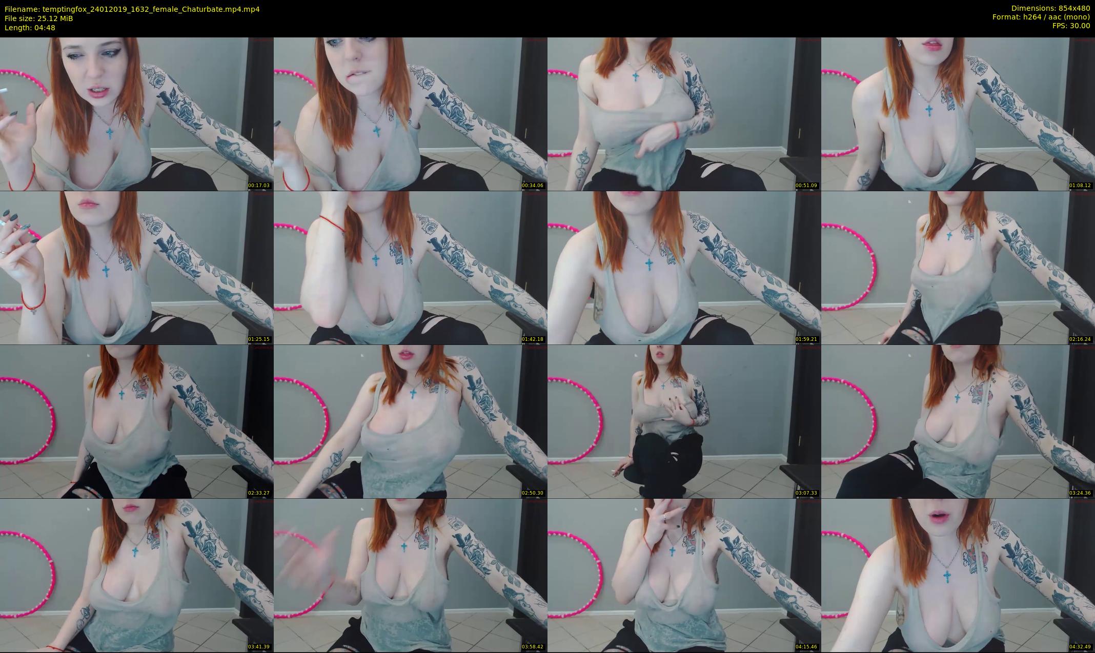 temptingfox — 5 minute Chaturbate female cam show recording, 480p, Jan 24, 2019