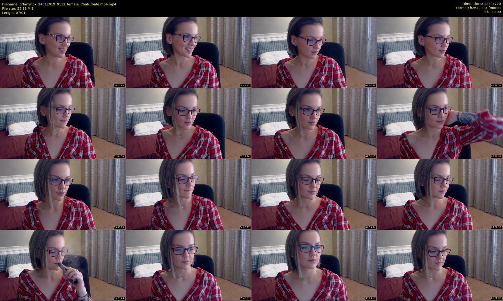 tiffanyriox — 8 minute Chaturbate female cam show recording, 720p, Jan 24, 2019
