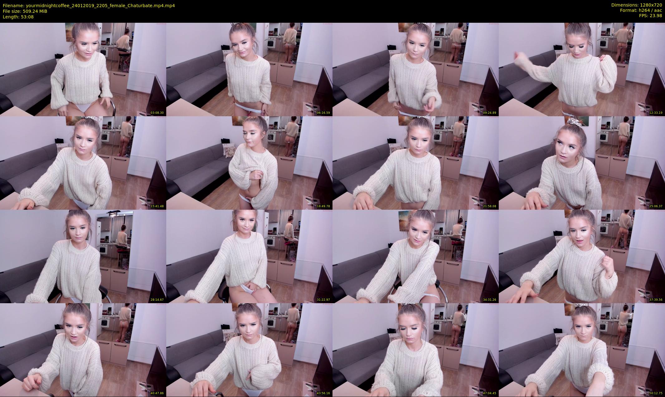 yourmidnightcoffee — 54 minute Chaturbate female cam show recording, 720p, Jan 24, 2019