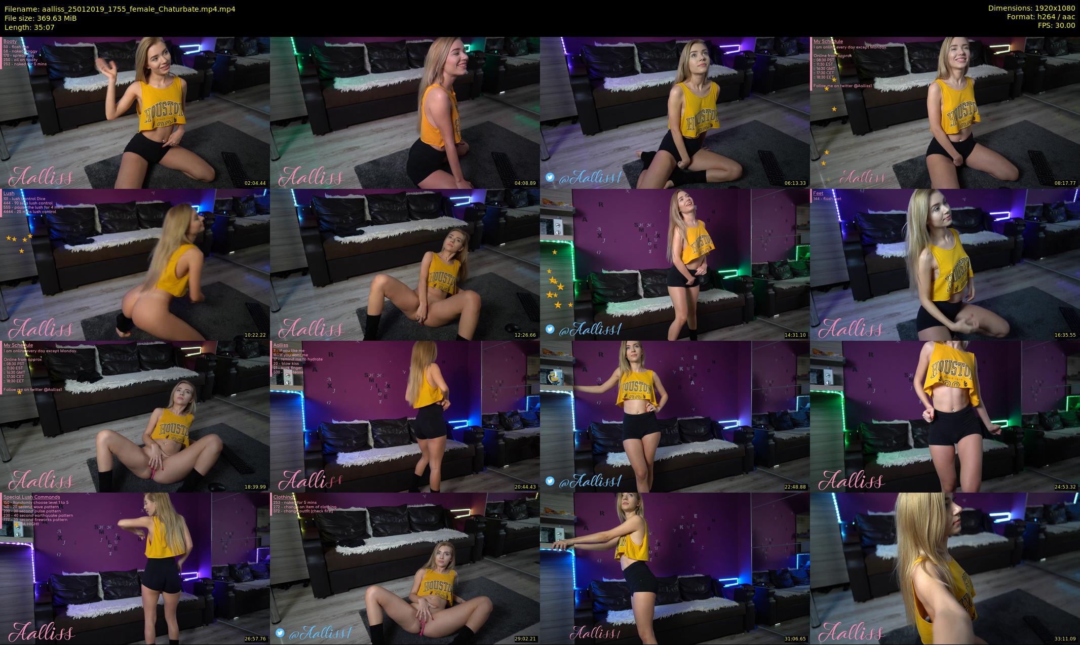 aalliss — 36 minute Chaturbate female cam show recording, 1080p, Jan 25, 2019