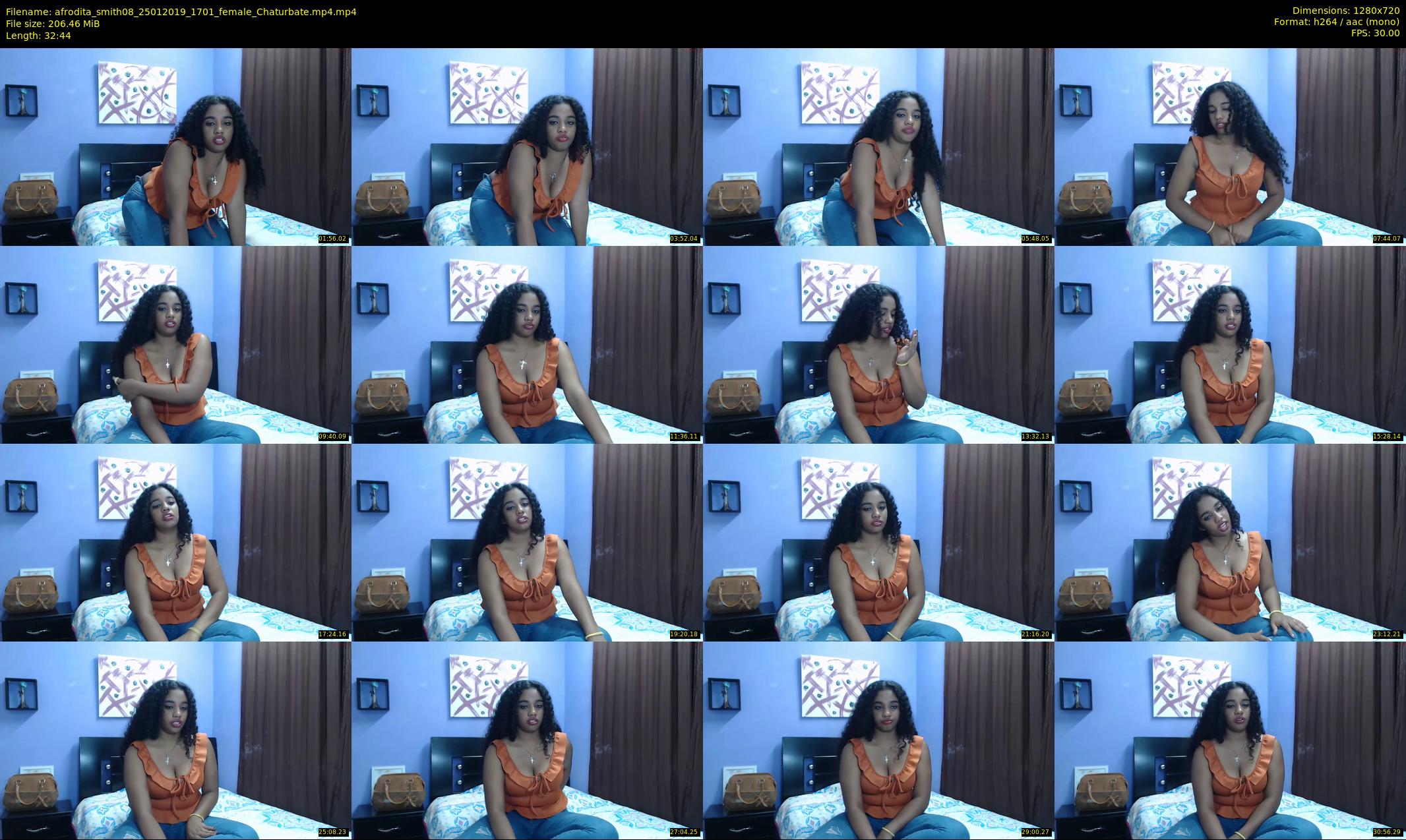 afrodita_smith08 — 33 minute Chaturbate female cam show recording, 720p, Jan 25, 2019