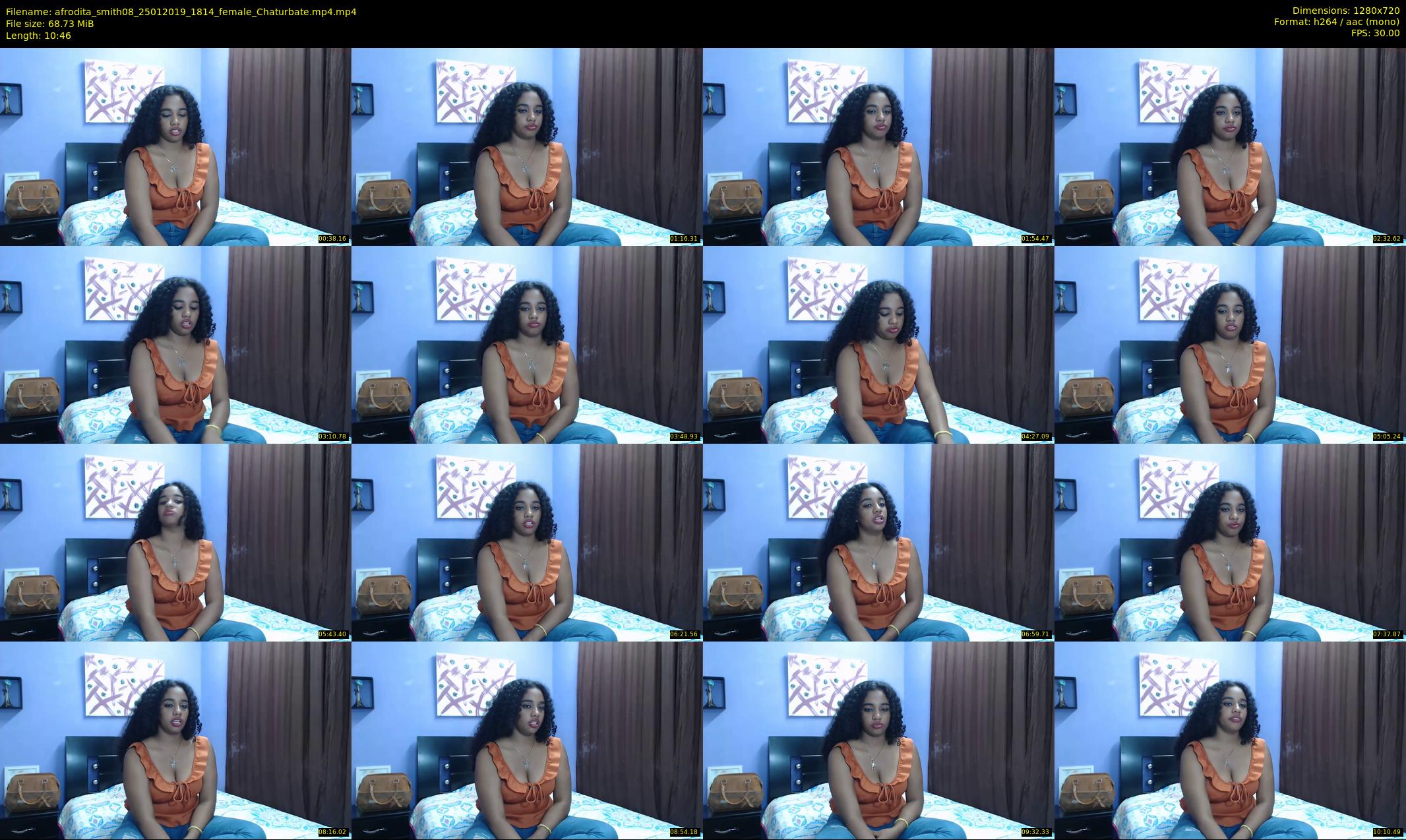afrodita_smith08 — 11 minute Chaturbate female cam show recording, 720p, Jan 25, 2019