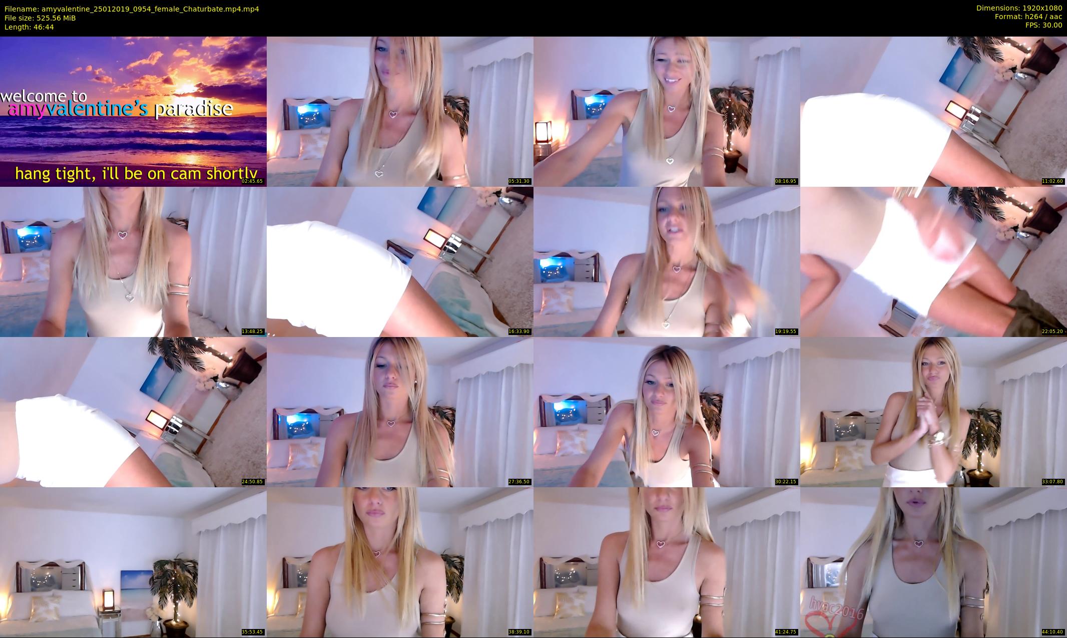 amyvalentine — 47 minute Chaturbate female cam show recording, 1080p, Jan 25, 2019
