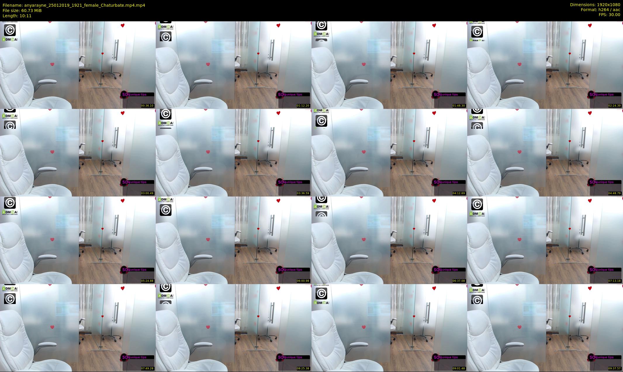 anyarayne — 11 minute Chaturbate female cam show recording, 1080p, Jan 25, 2019