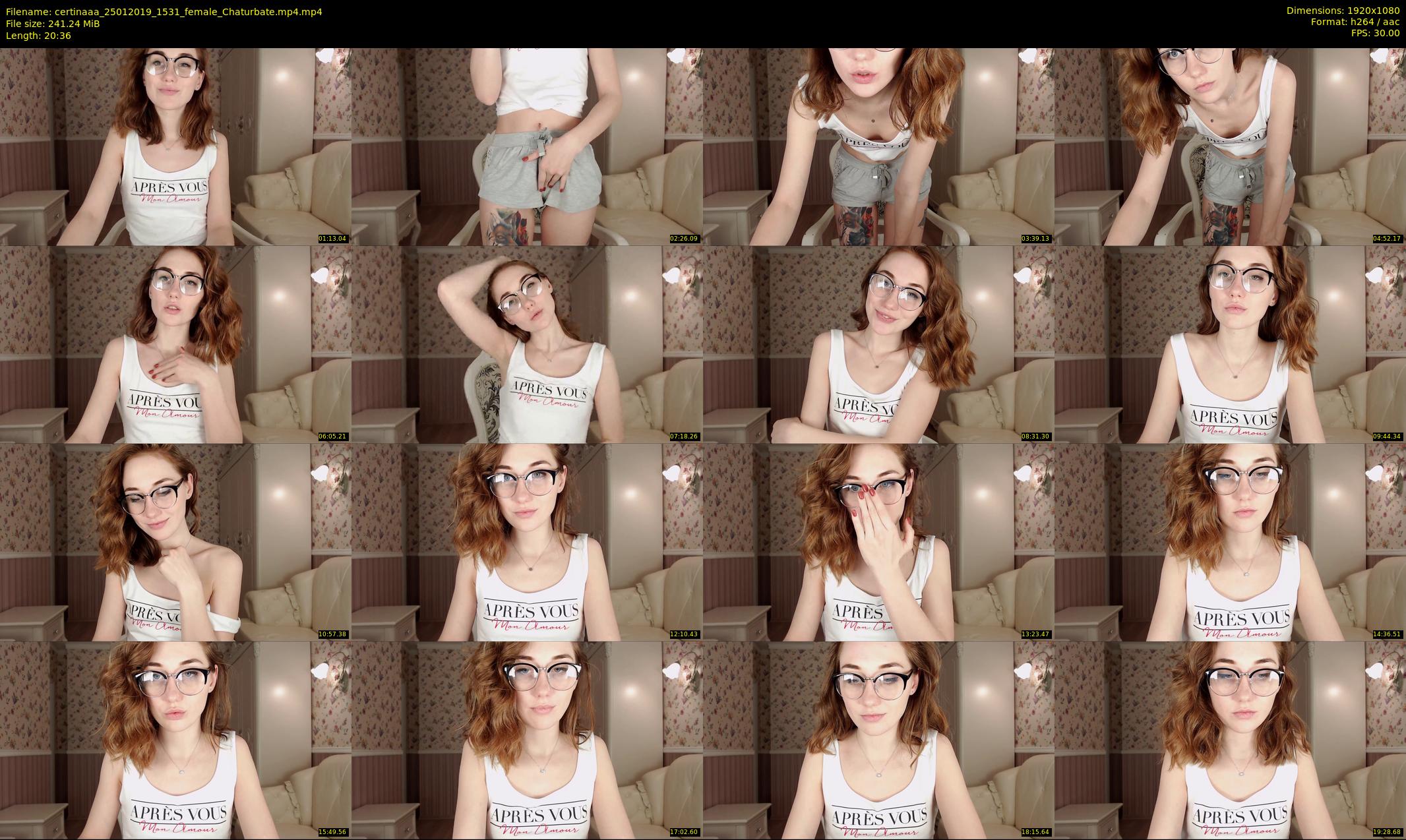 certinaaa — 21 minute Chaturbate female cam show recording, 1080p, Jan 25, 2019