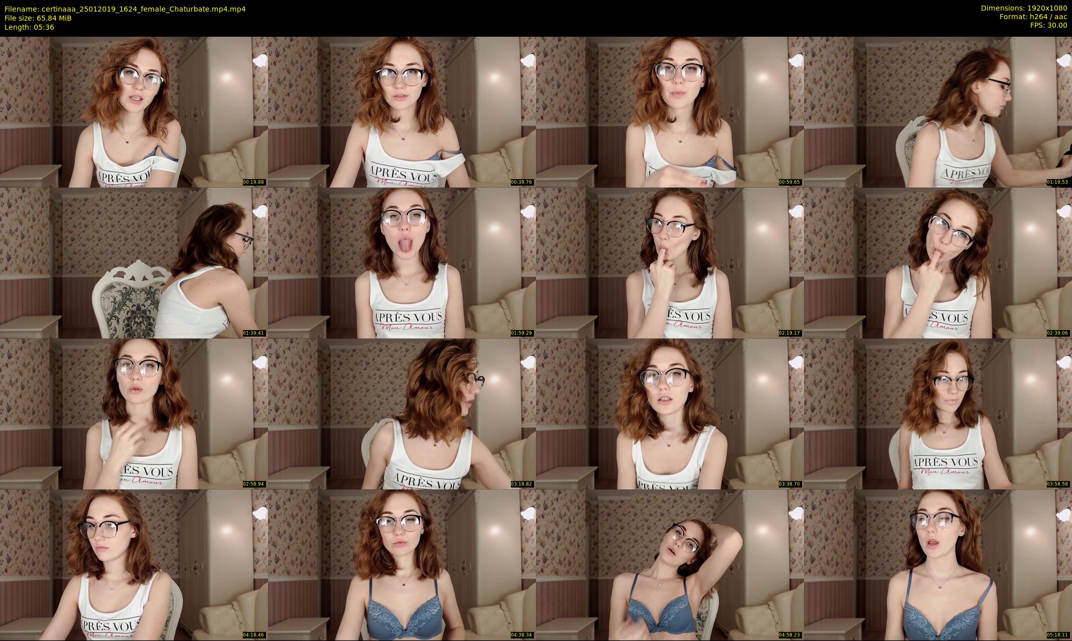certinaaa — 6 minute Chaturbate female cam show recording, 1080p, Jan 25, 2019