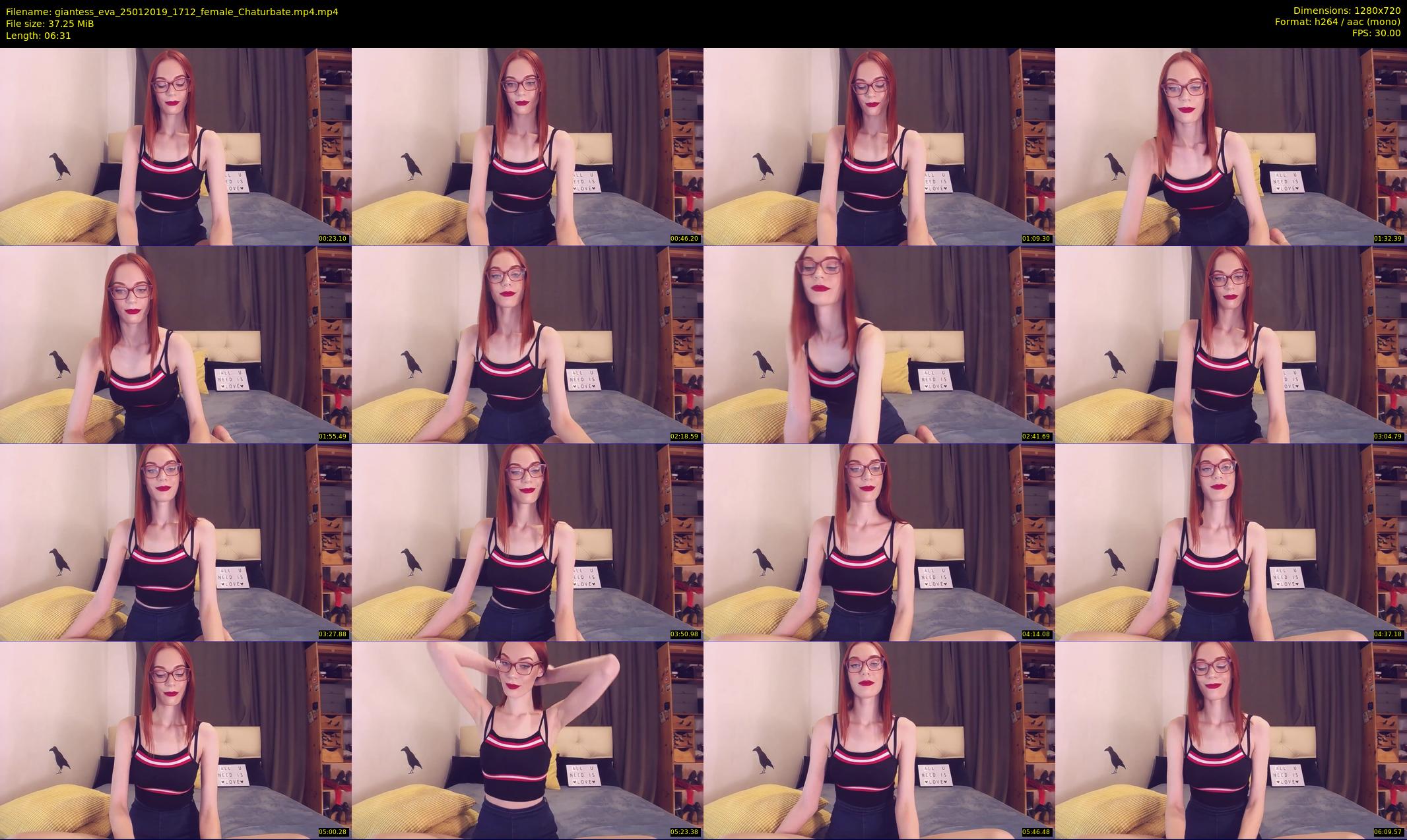 giantess_eva — 7 minute Chaturbate female cam show recording, 720p, Jan 25, 2019