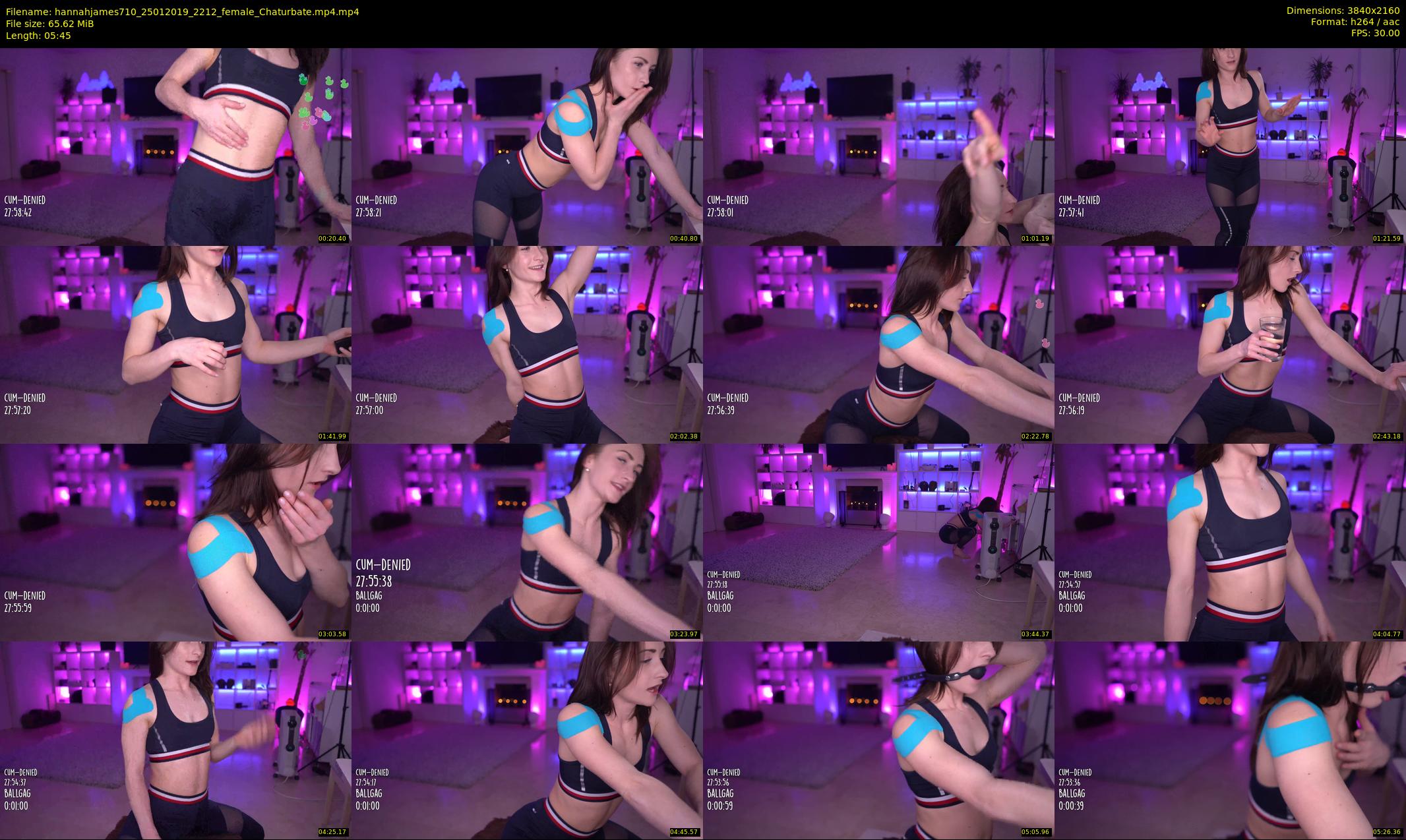 hannahjames710 — 6 minute Chaturbate female cam show recording, 4K, Jan 25, 2019