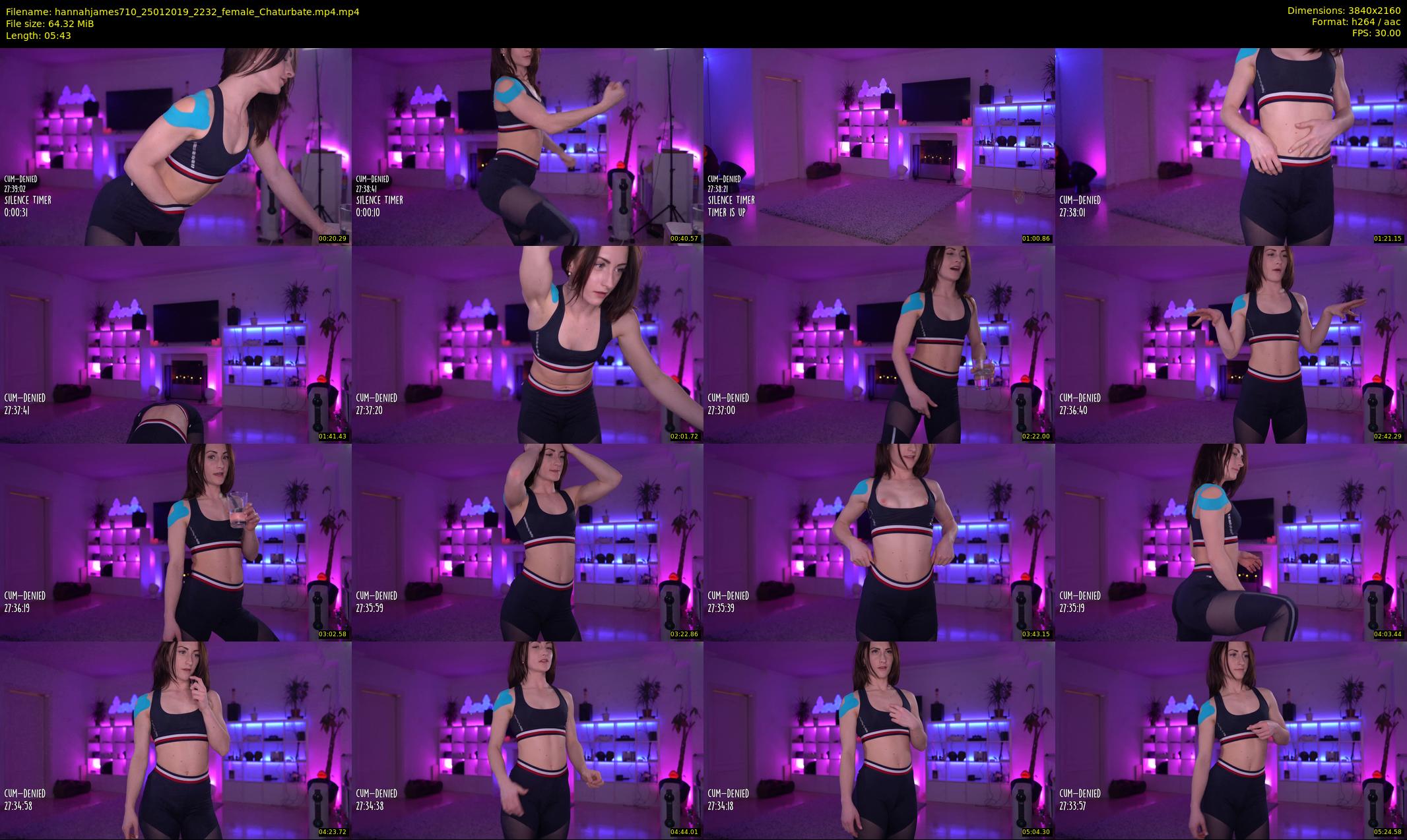 hannahjames710 — 6 minute Chaturbate female cam show recording, 4K, Jan 25, 2019