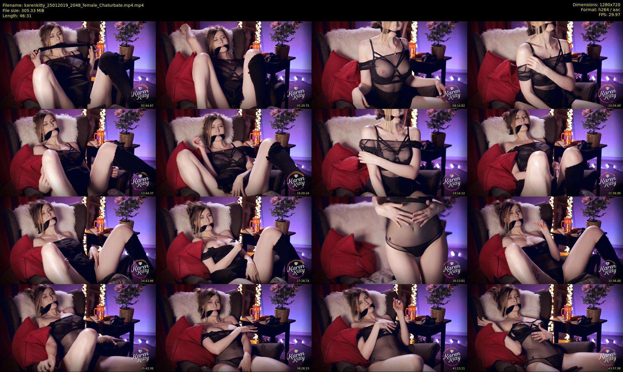 karenkitty — 47 minute Chaturbate female cam show recording, 720p, Jan 25, 2019