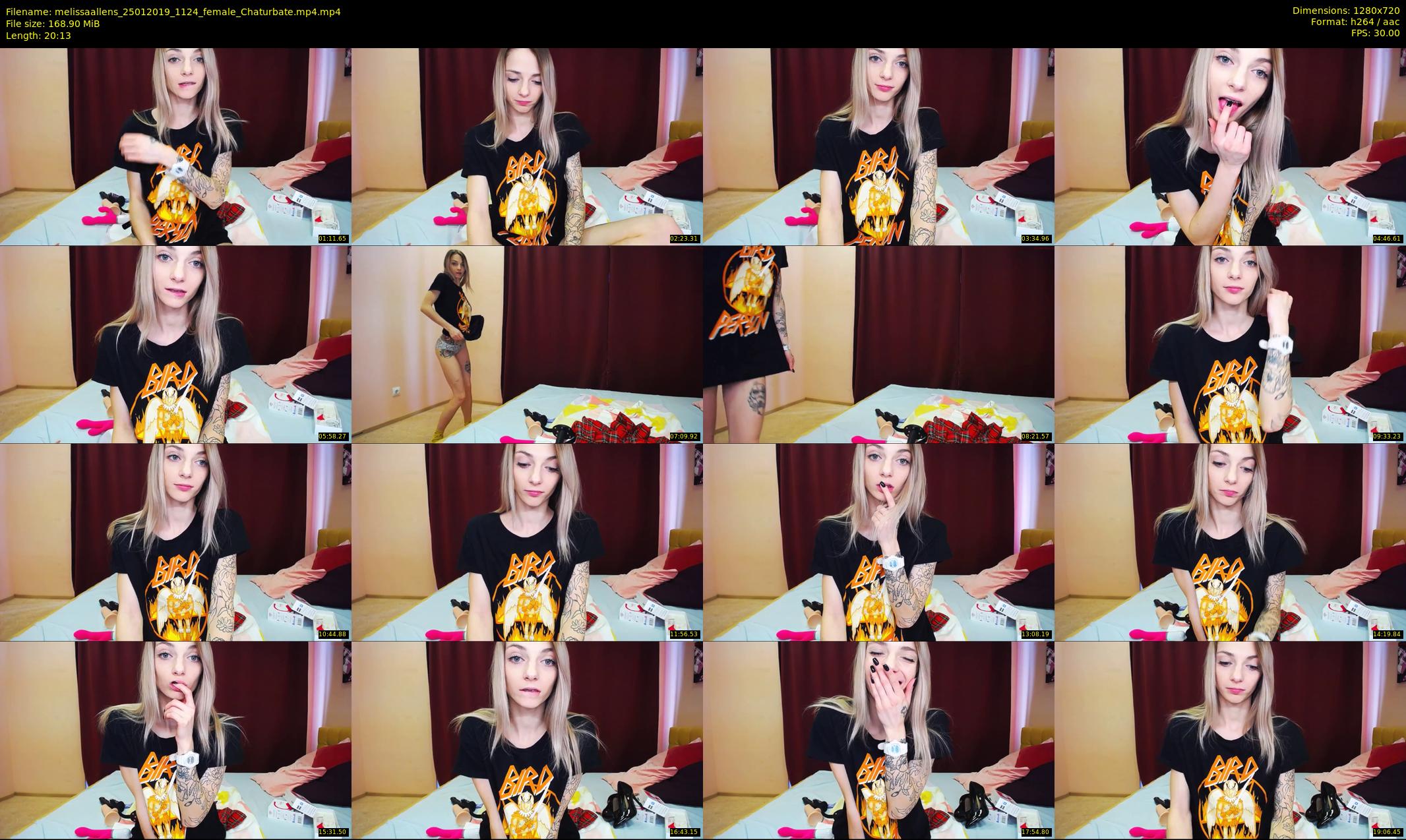melissaallens — 21 minute Chaturbate female cam show recording, 720p, Jan 25, 2019