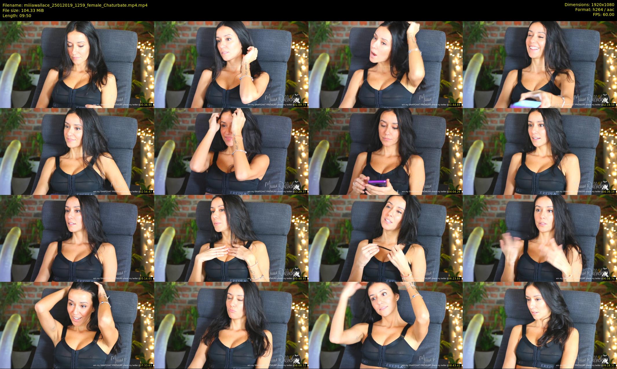 miiiawallace — 10 minute Chaturbate female cam show recording, 1080p, Jan 25, 2019