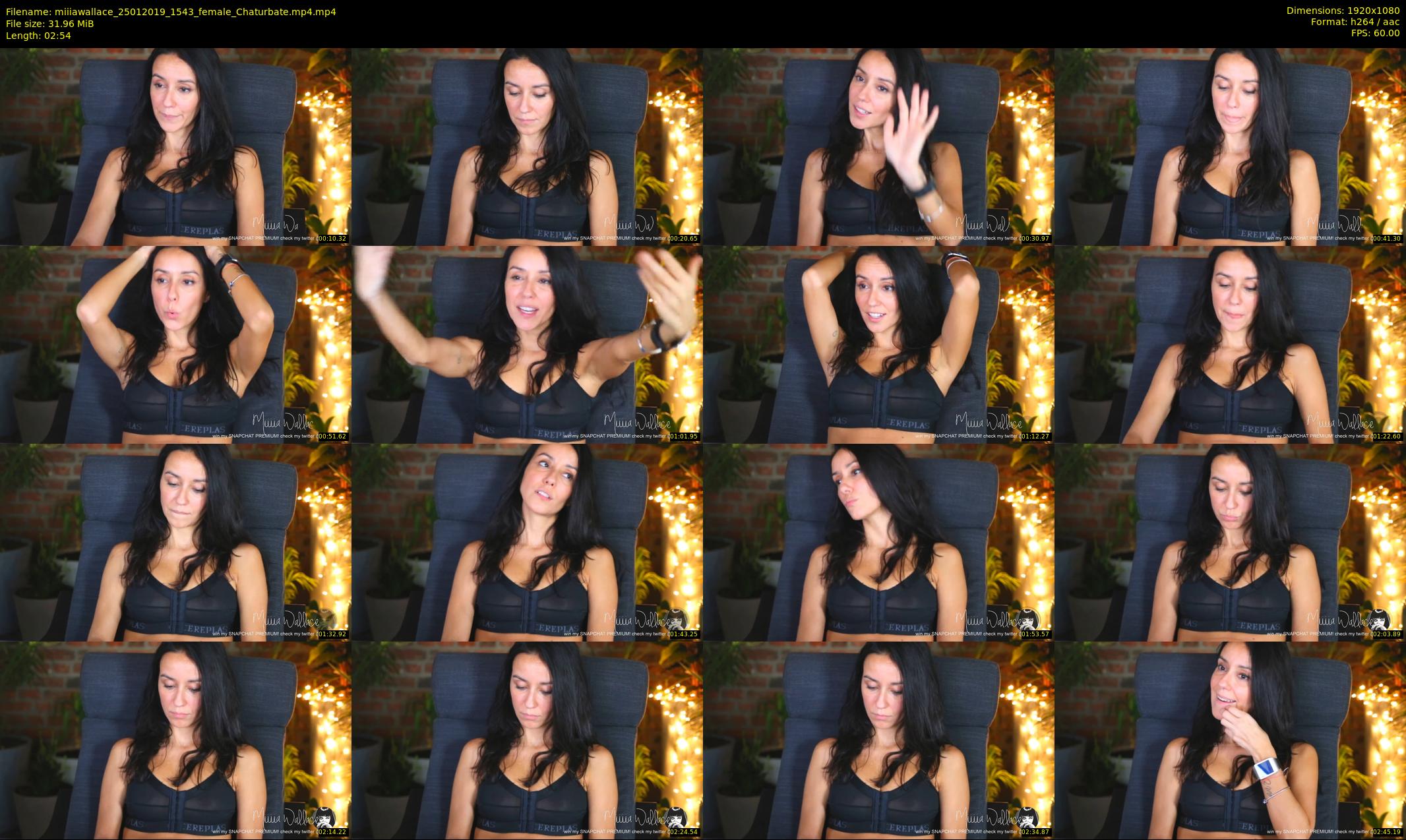 miiiawallace — 3 minute Chaturbate female cam show recording, 1080p, Jan 25, 2019