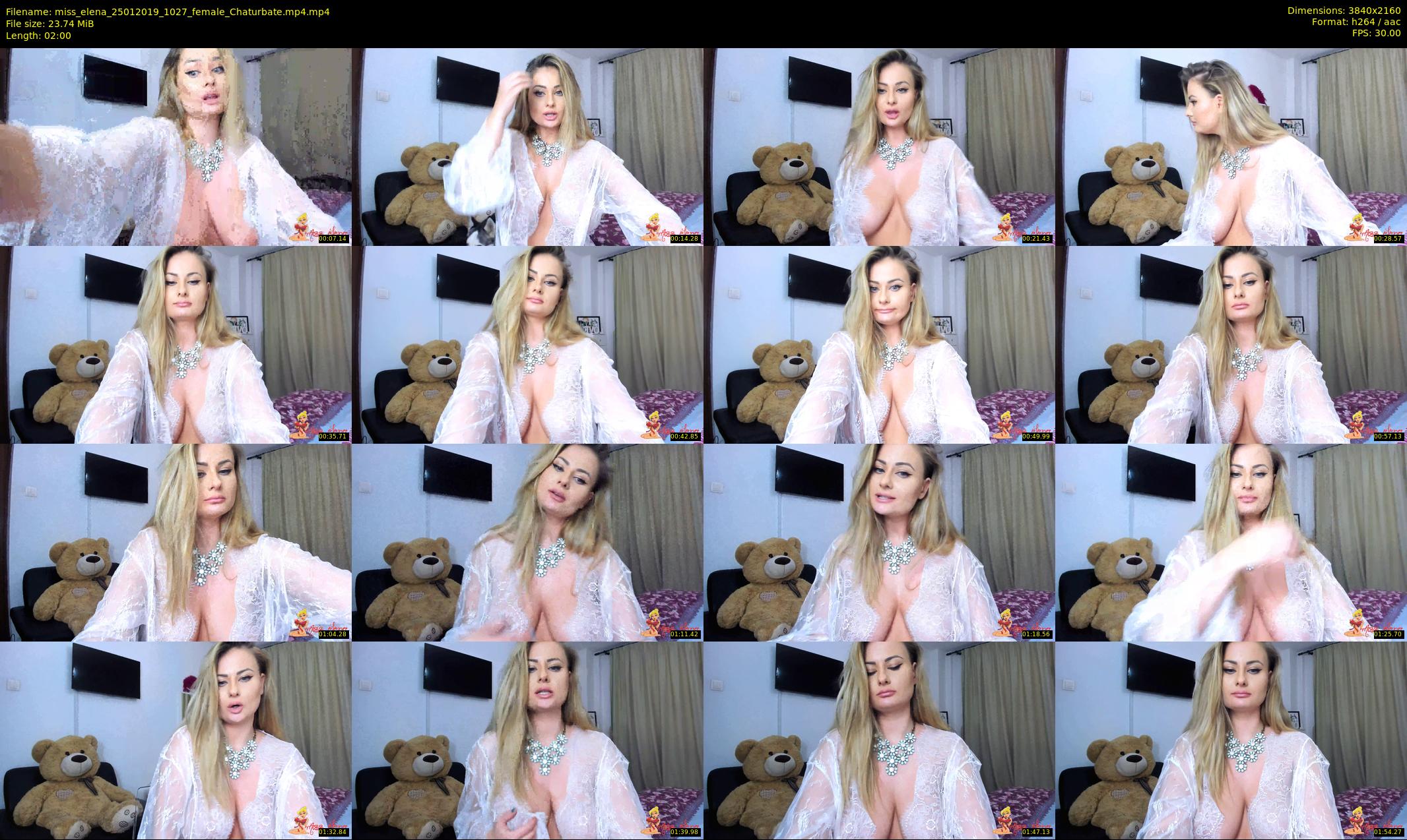 miss_elena — 2 minute Chaturbate female cam show recording, 4K, Jan 25, 2019