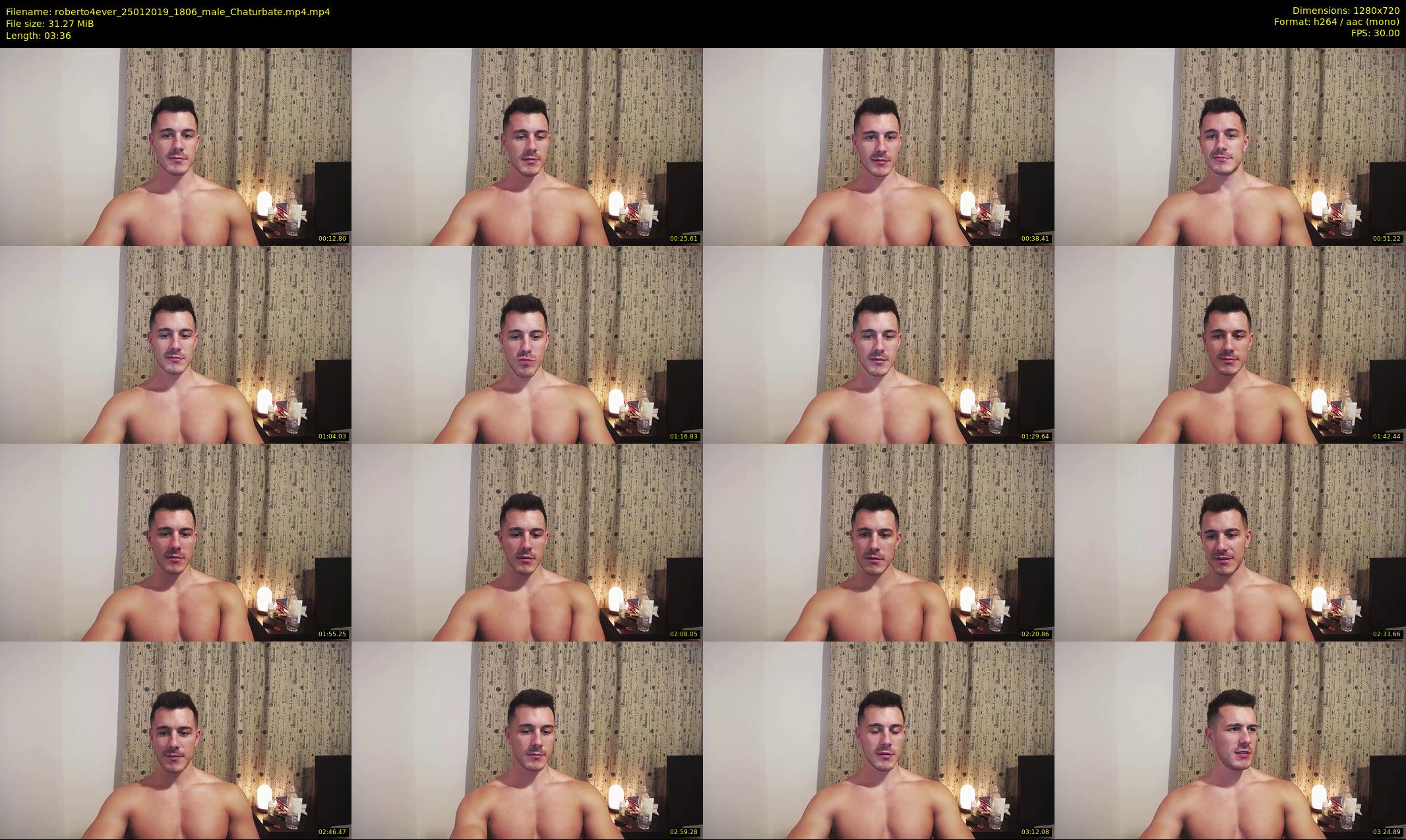 roberto4ever — 4 minute Chaturbate male cam show recording, 720p, Jan 25, 2019