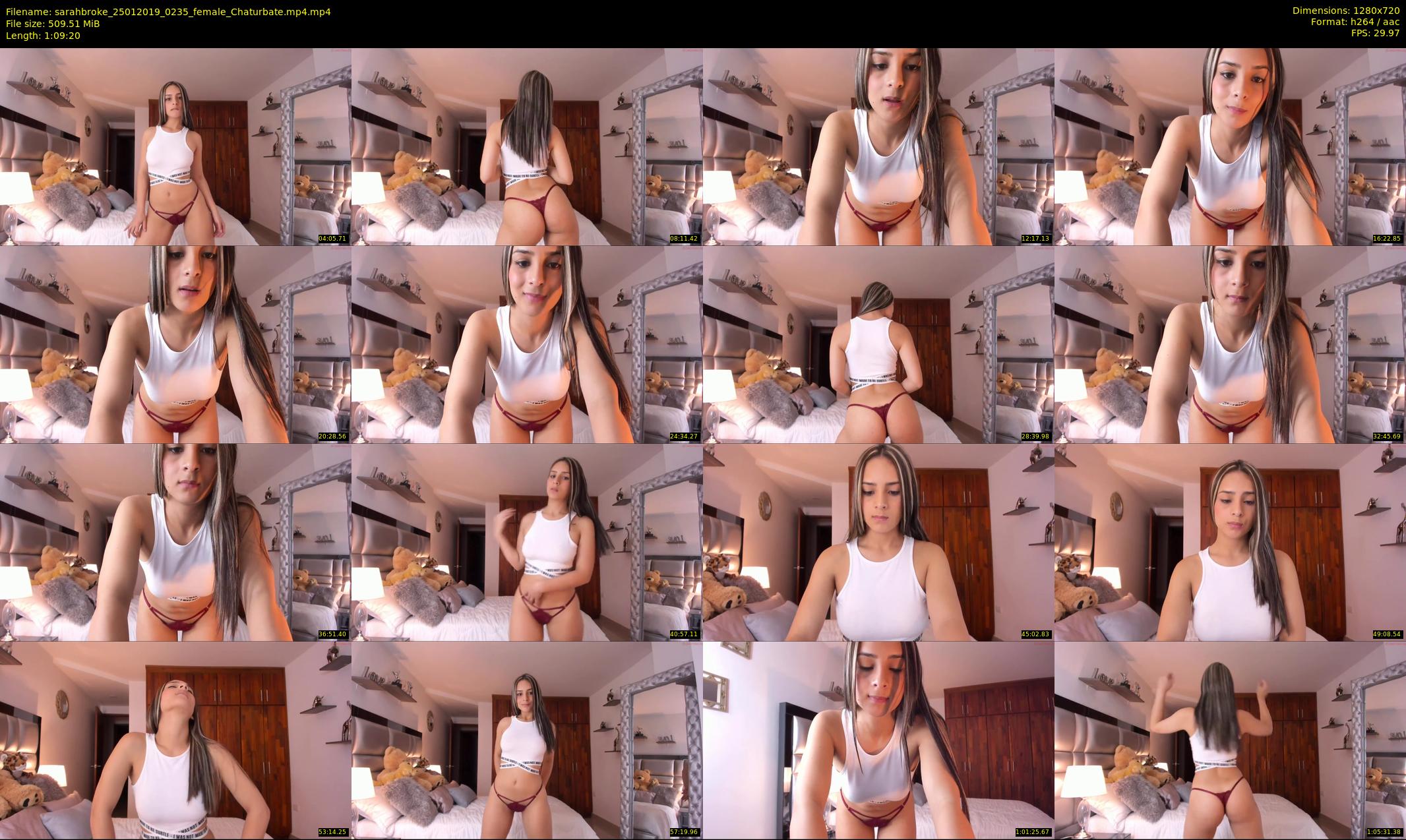 sarahbroke — 70 minute Chaturbate female cam show recording, 720p, Jan 25, 2019