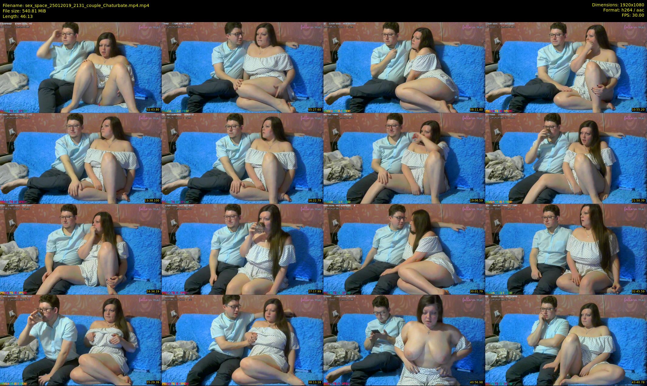 sex_space — 47 minute Chaturbate couple cam show recording, 1080p, Jan 25, 2019