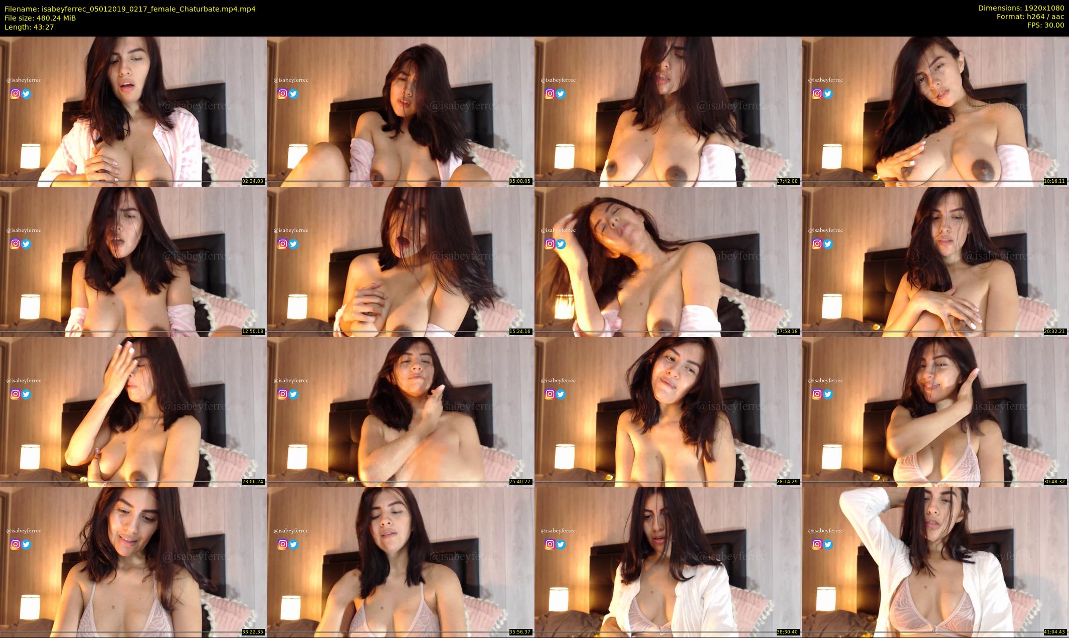 isabeyferrec — 44 minute Chaturbate female cam show recording, 1080p, Jan 5, 2019