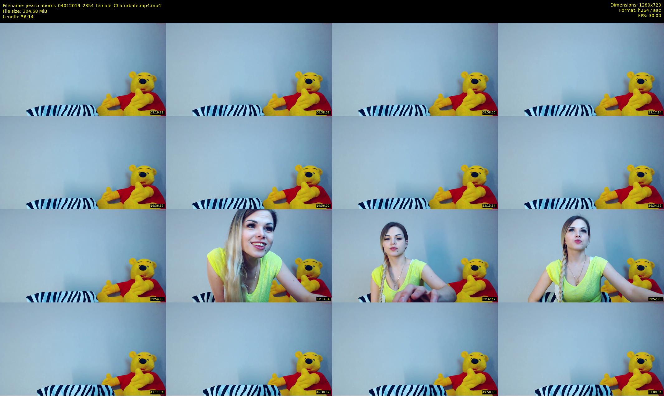 jessiccaburns — 57 minute Chaturbate female cam show recording, 720p, Jan 4, 2019