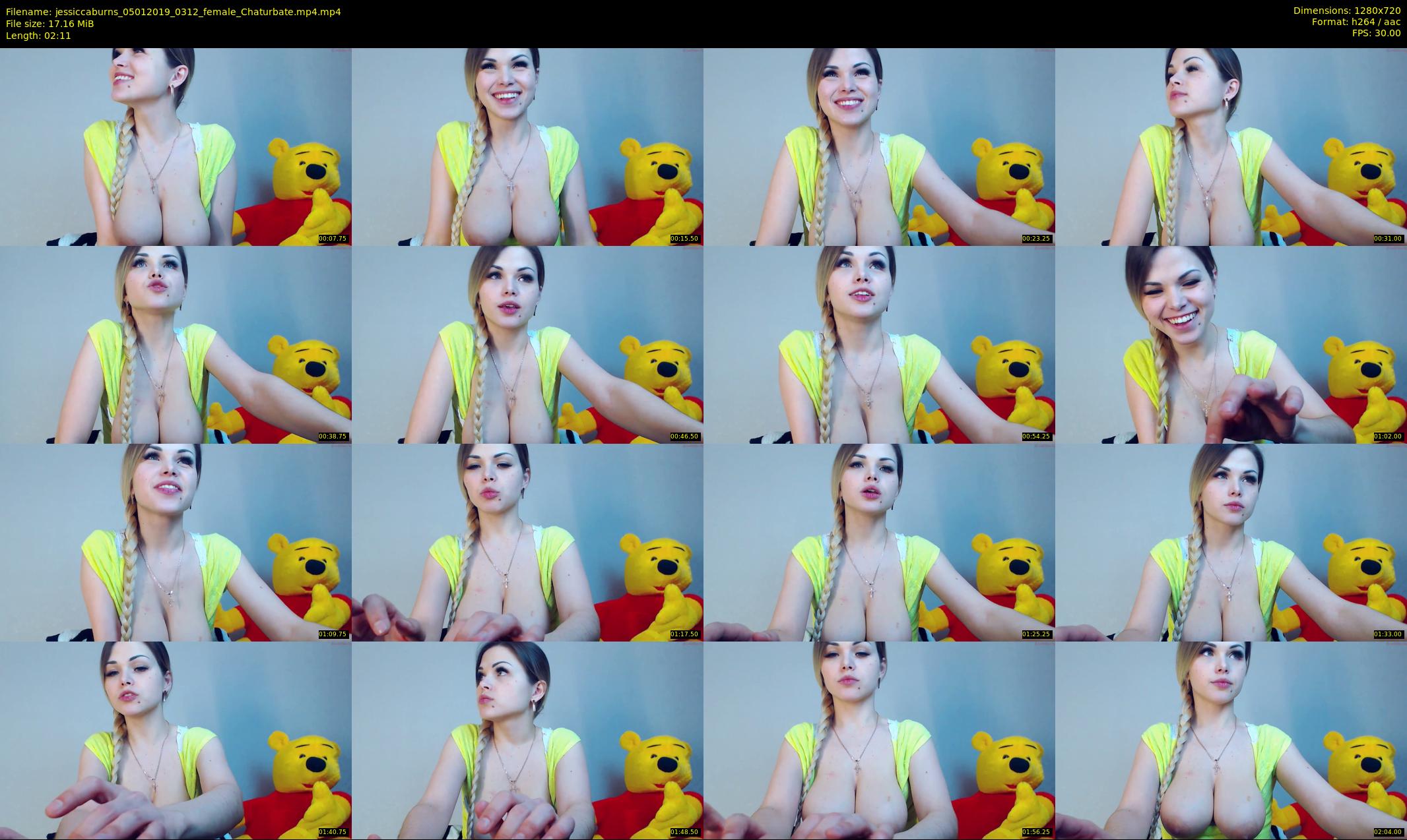 jessiccaburns — 3 minute Chaturbate female cam show recording, 720p, Jan 5, 2019