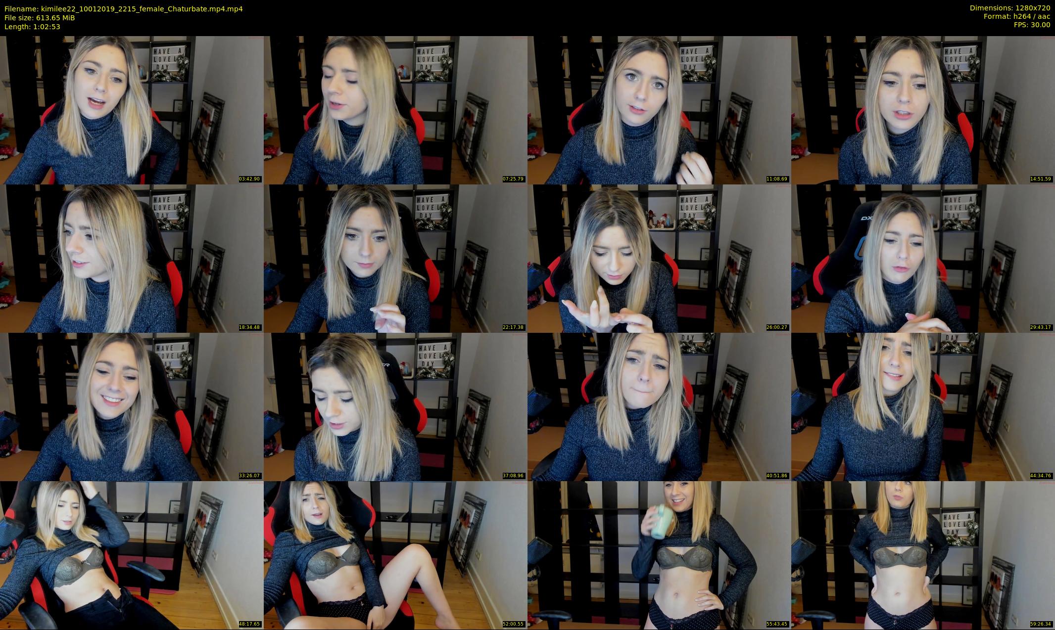 kimilee22 — 63 minute Chaturbate female cam show recording, 720p, Jan 10, 2019