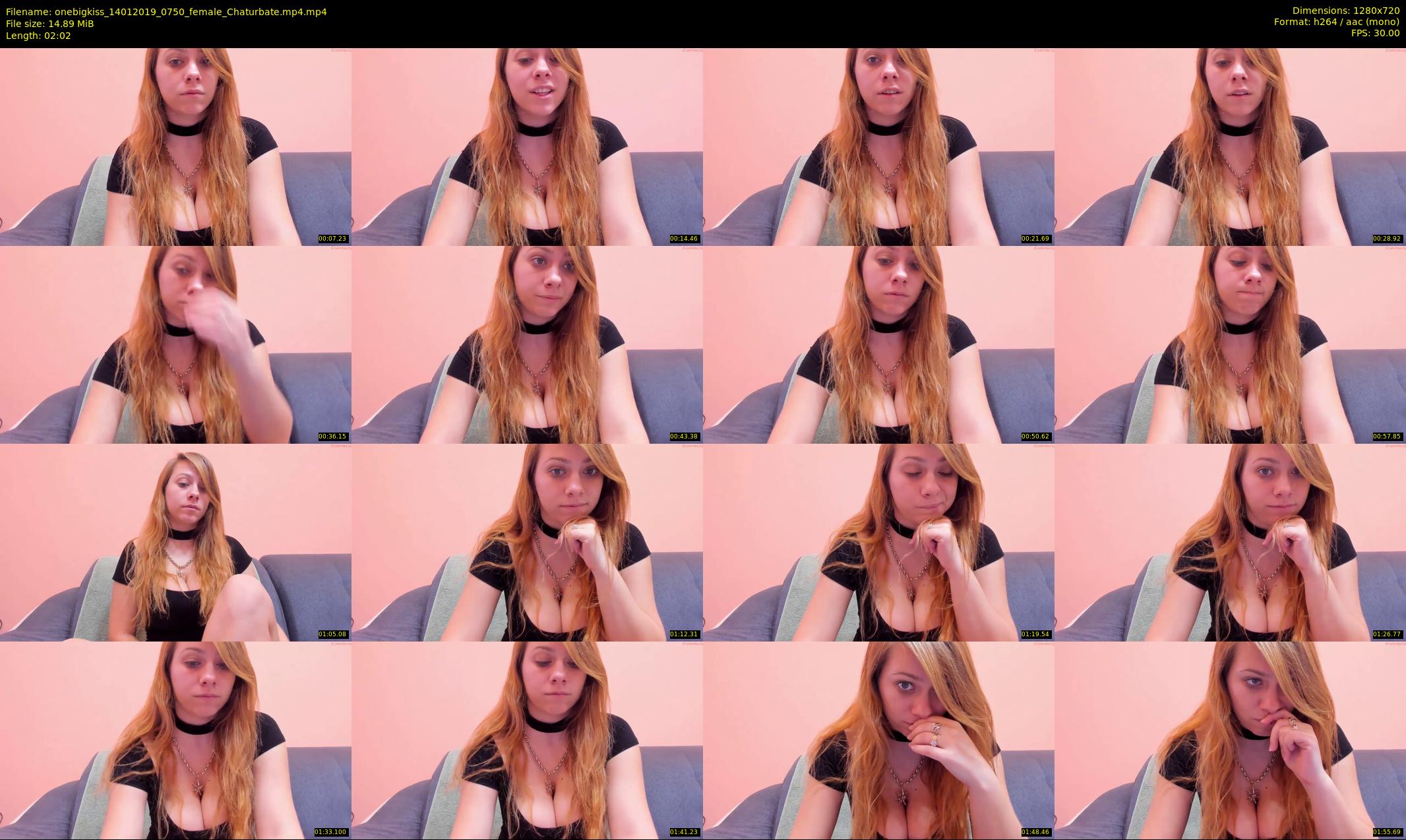 onebigkiss — 3 minute Chaturbate female cam show recording, 720p, Jan 14, 2019