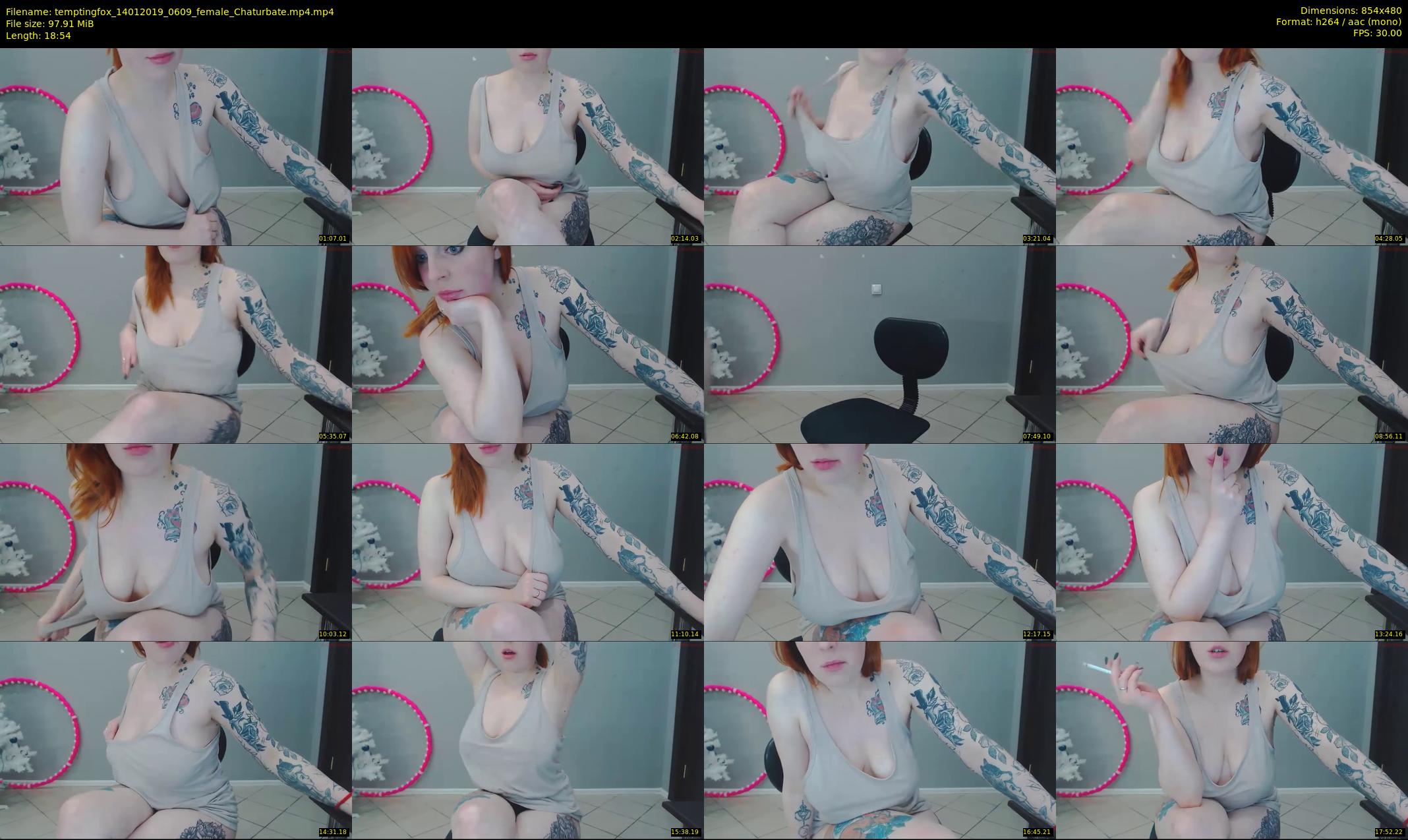 temptingfox — 19 minute Chaturbate female cam show recording, 480p, Jan 14, 2019