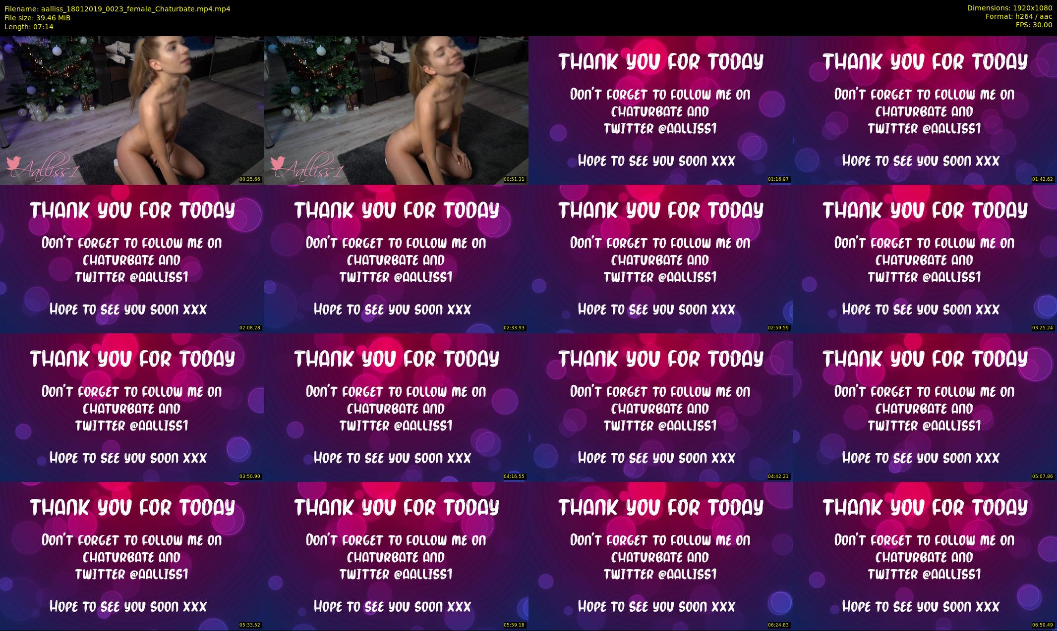 aalliss — 8 minute Chaturbate female cam show recording, 1080p, Jan 18, 2019