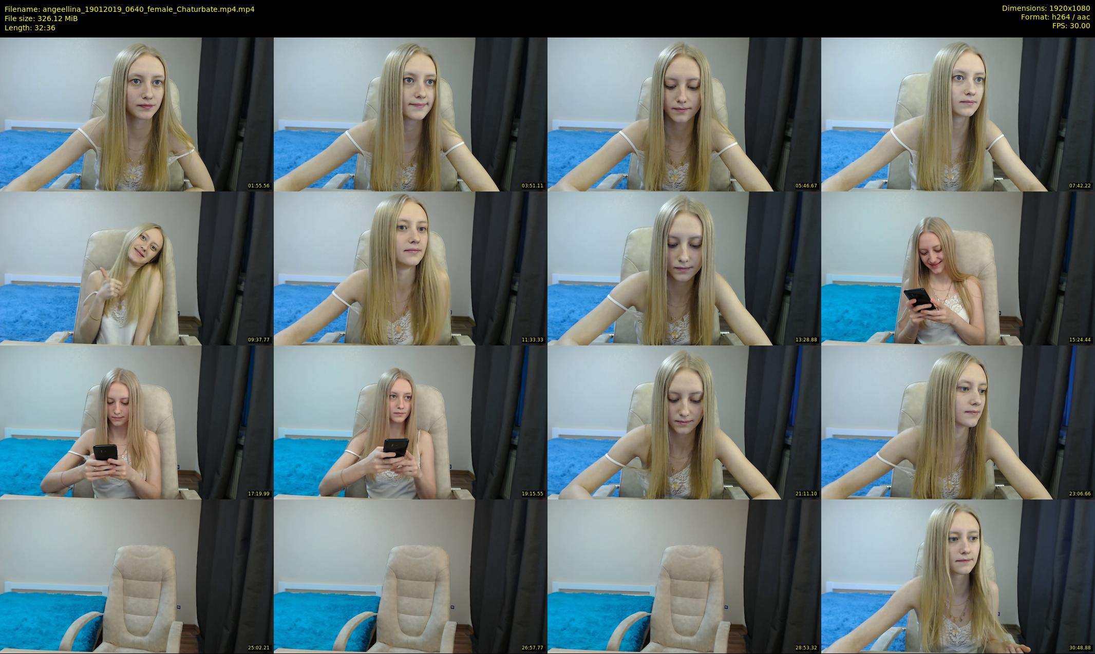 angeellina — 33 minute Chaturbate female cam show recording, 1080p, Jan 19, 2019