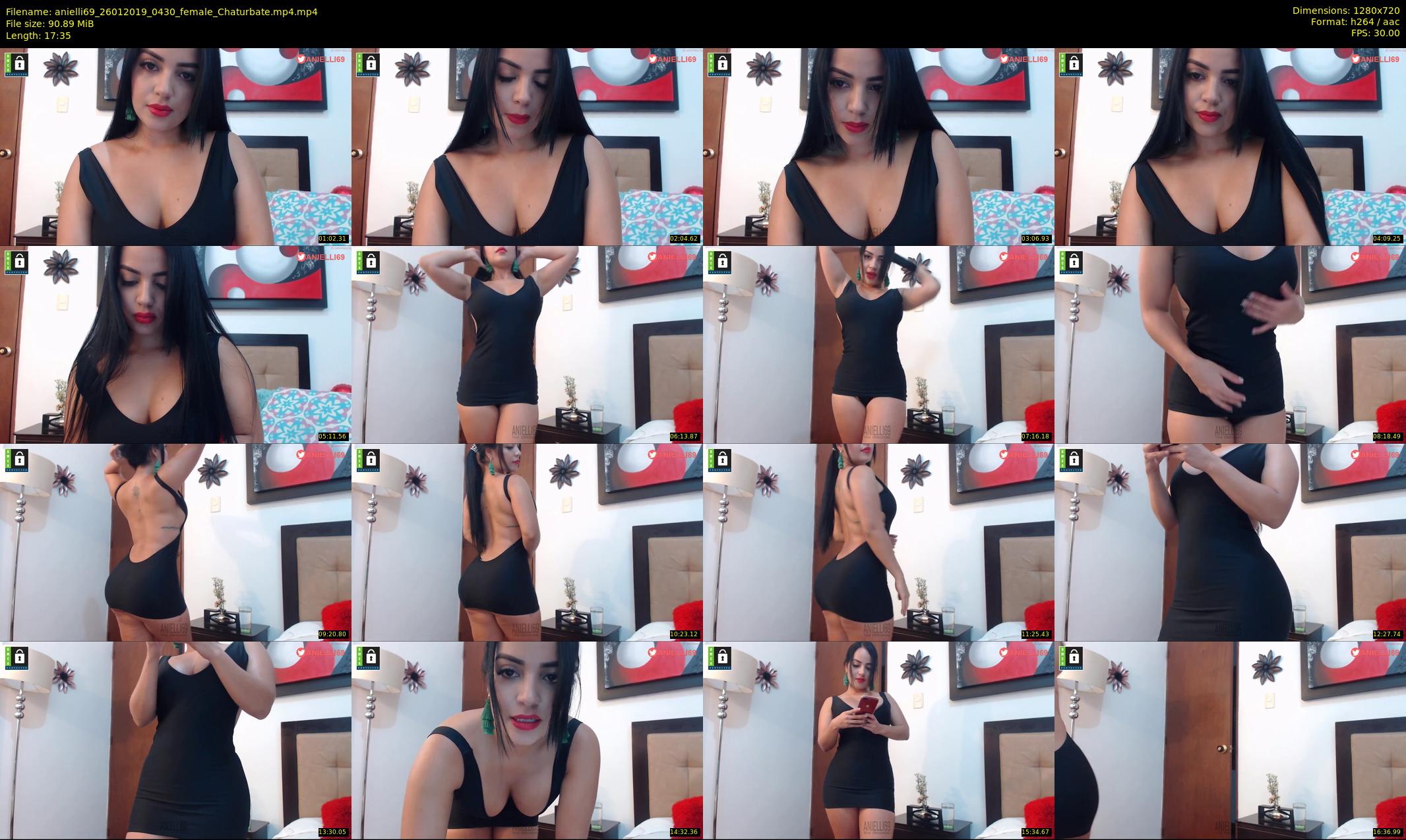 anielli69 — 18 minute Chaturbate female cam show recording, 720p, Jan 26, 2019