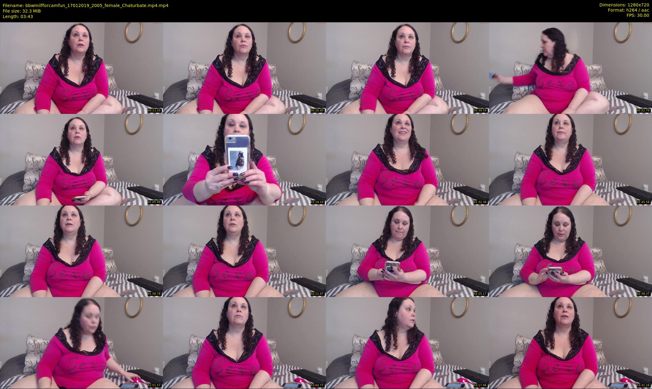 bbwmilfforcamfun — 4 minute Chaturbate female cam show recording, 720p, Jan 17, 2019