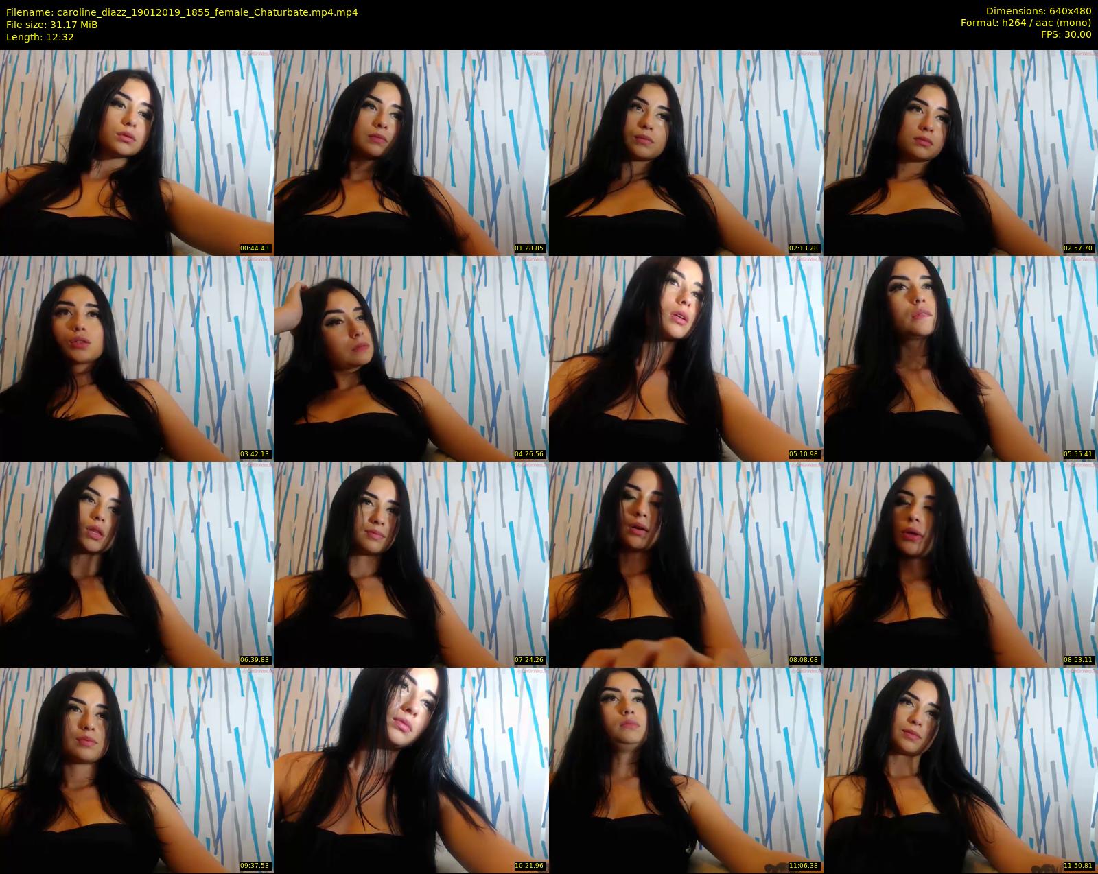 caroline_diazz — 13 minute Chaturbate female cam show recording, 480p, Jan 19, 2019