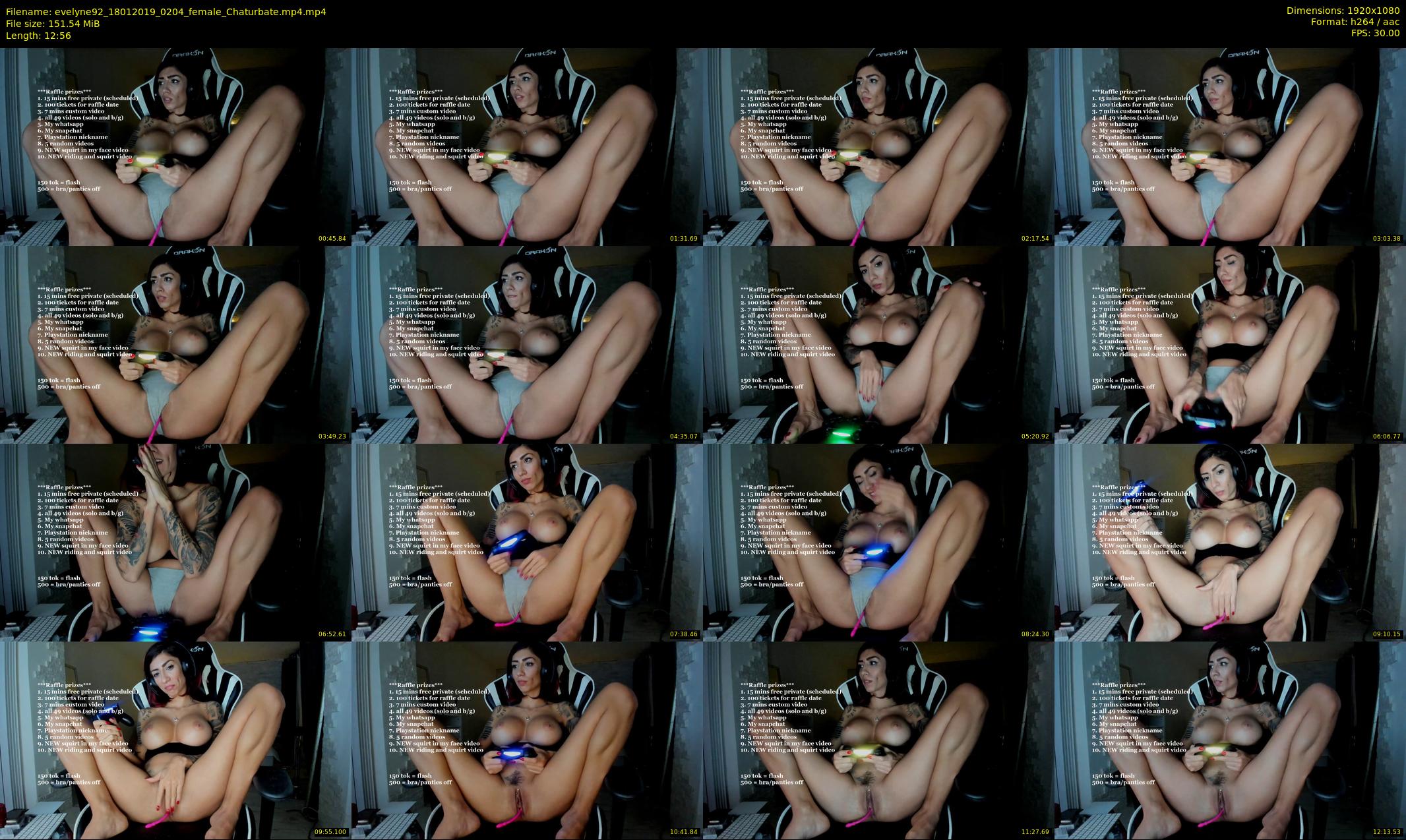 evelyne92 — 13 minute Chaturbate female cam show recording, 1080p, Jan 18, 2019