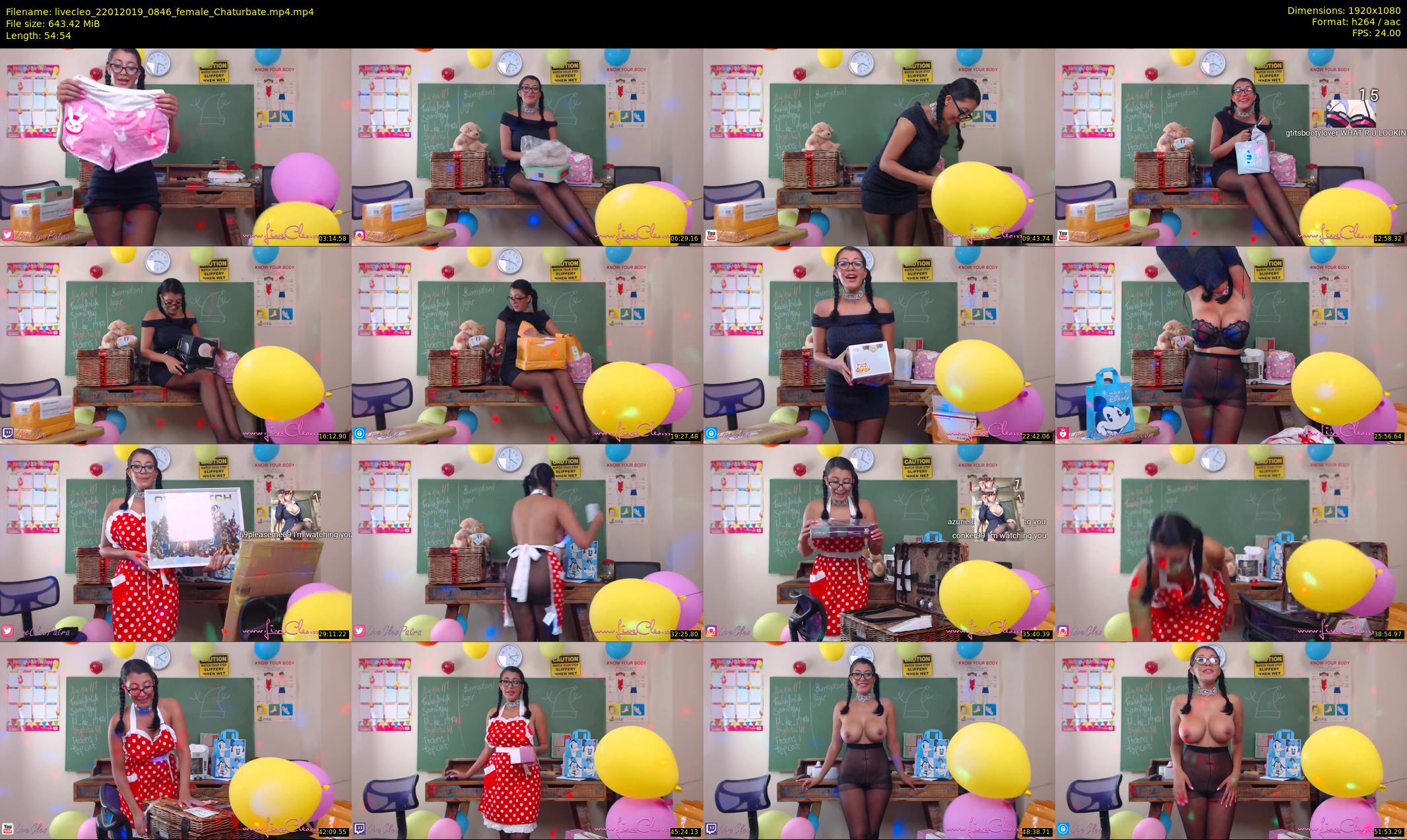 livecleo — 55 minute Chaturbate female cam show recording, 1080p, Jan 22, 2019