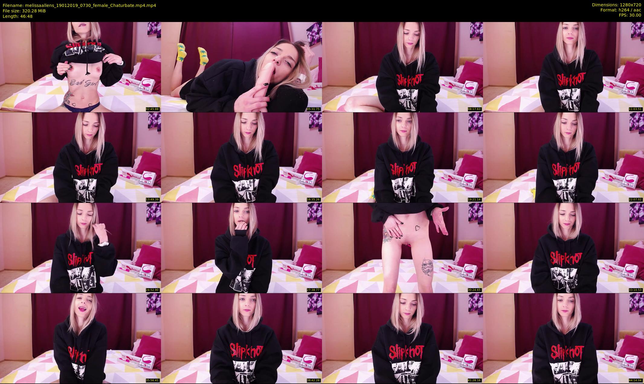 melissaallens — 47 minute Chaturbate female cam show recording, 720p, Jan 19, 2019