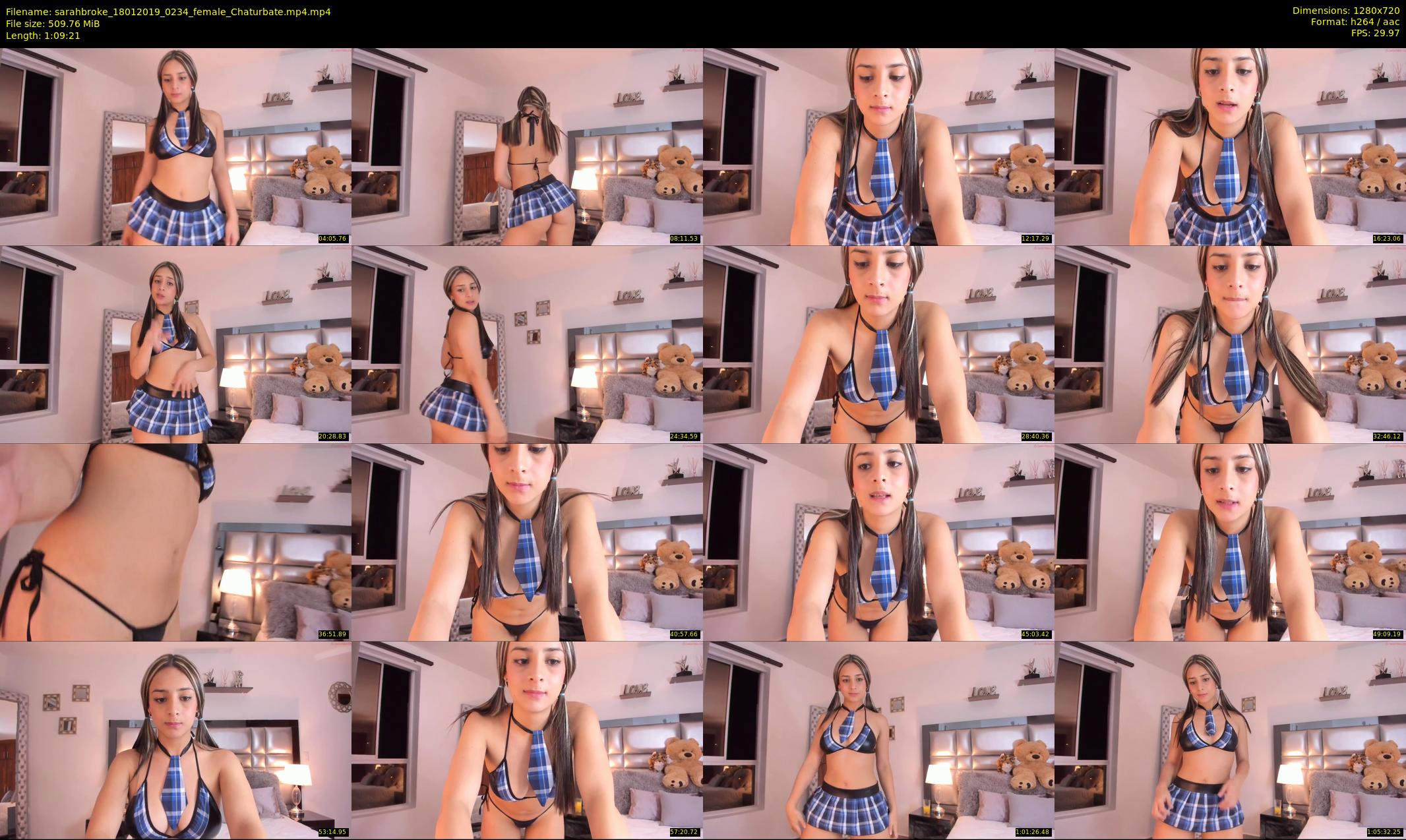 sarahbroke — 70 minute Chaturbate female cam show recording, 720p, Jan 18, 2019