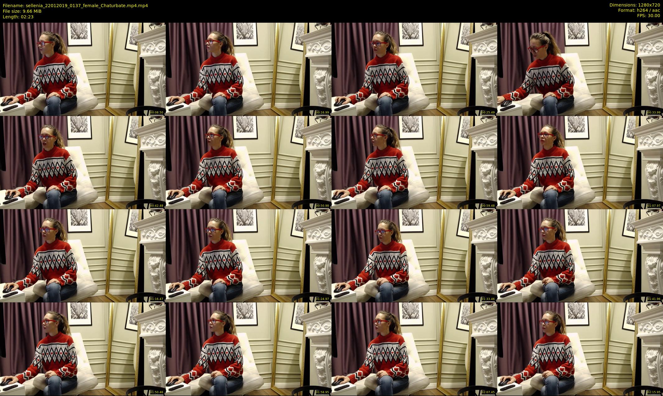 sellenia — 3 minute Chaturbate female cam show recording, 720p, Jan 22, 2019