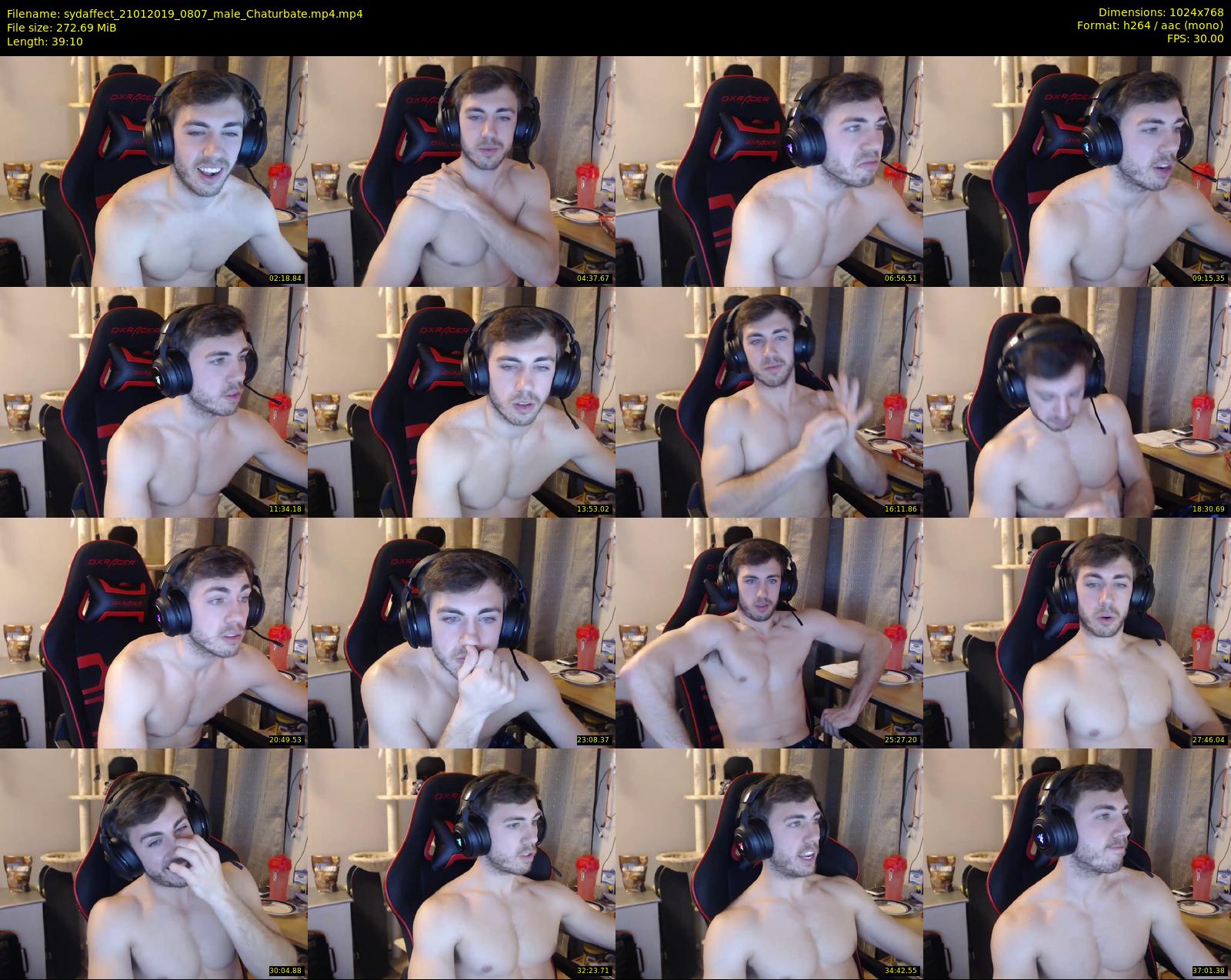 sydaffect — 40 minute Chaturbate male cam show recording, 720p, Jan 21, 2019