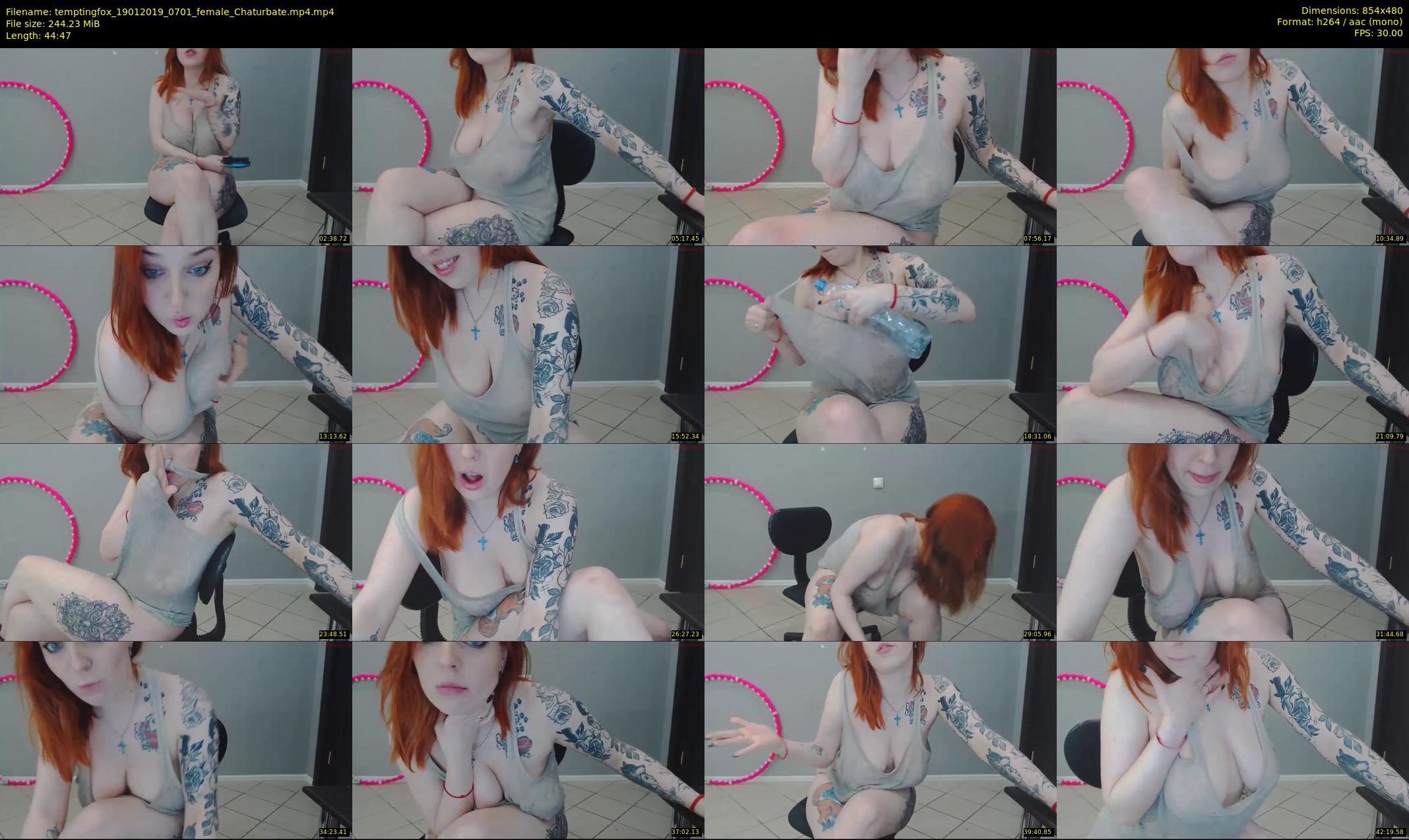 temptingfox — 45 minute Chaturbate female cam show recording, 480p, Jan 19, 2019