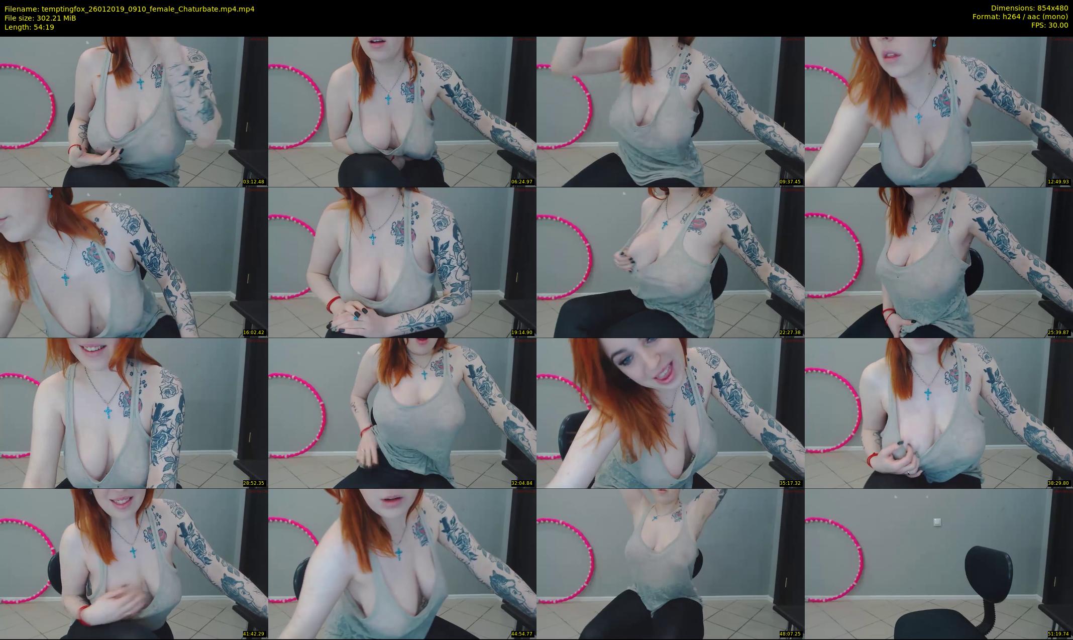 temptingfox — 55 minute Chaturbate female cam show recording, 480p, Jan 26, 2019