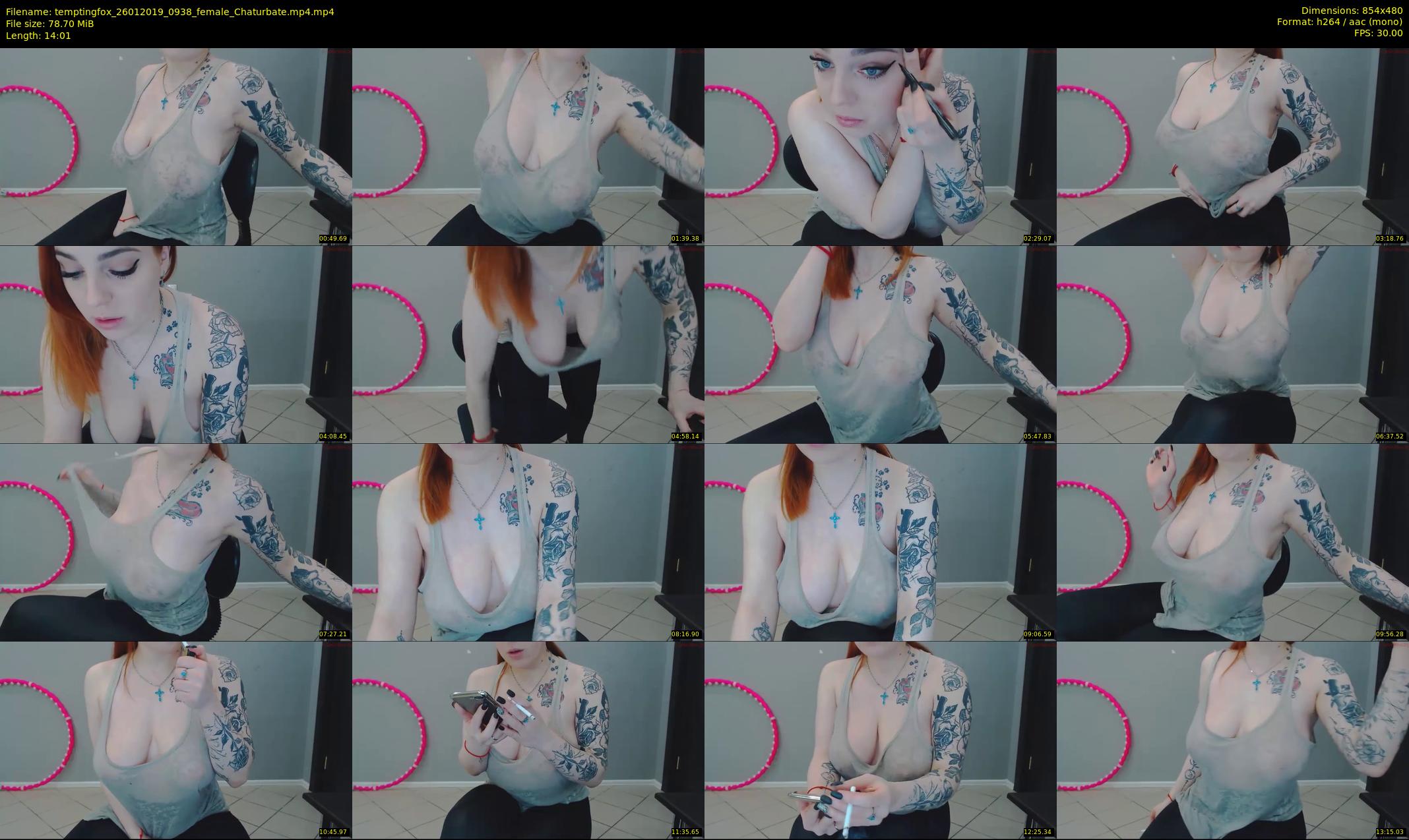 temptingfox — 15 minute Chaturbate female cam show recording, 480p, Jan 26, 2019
