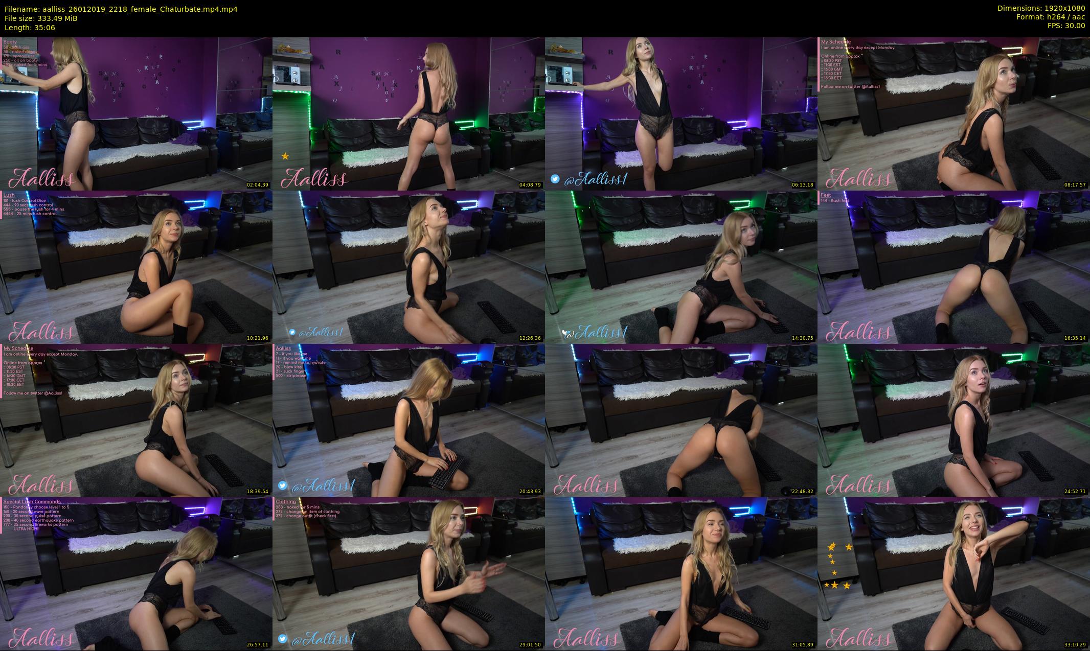 aalliss — 36 minute Chaturbate female cam show recording, 1080p, Jan 26, 2019