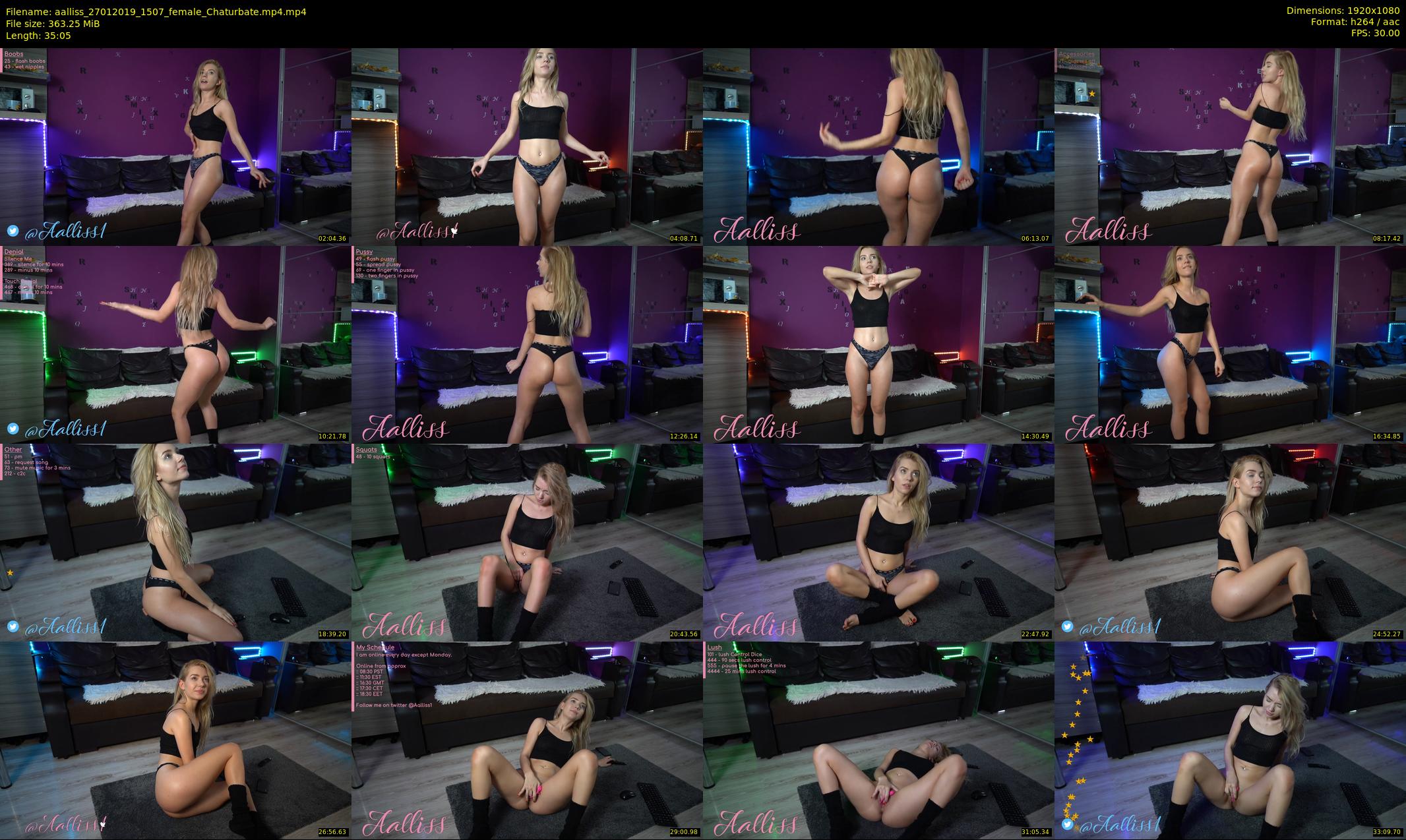 aalliss — 36 minute Chaturbate female cam show recording, 1080p, Jan 27, 2019