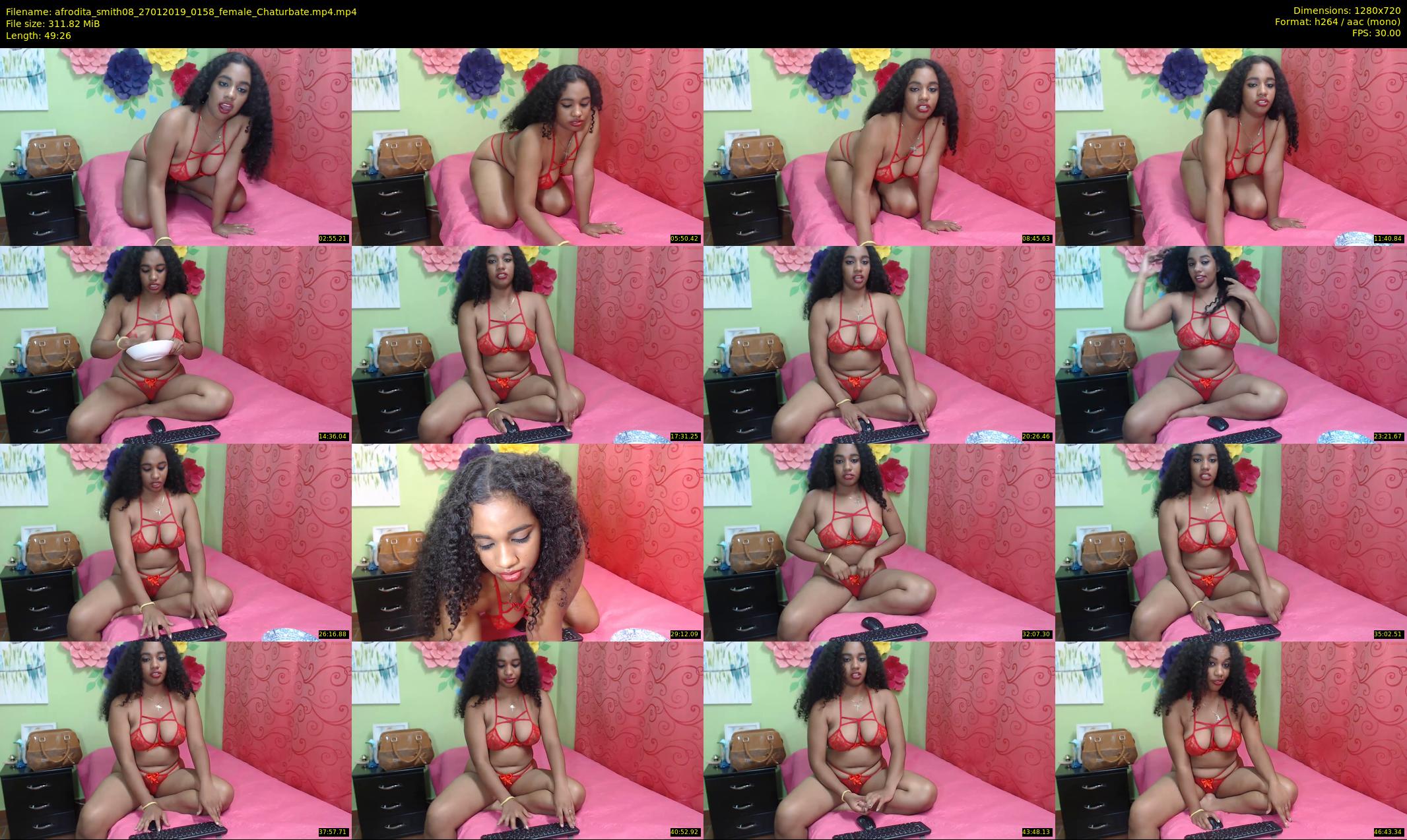 afrodita_smith08 — 50 minute Chaturbate female cam show recording, 720p, Jan 27, 2019