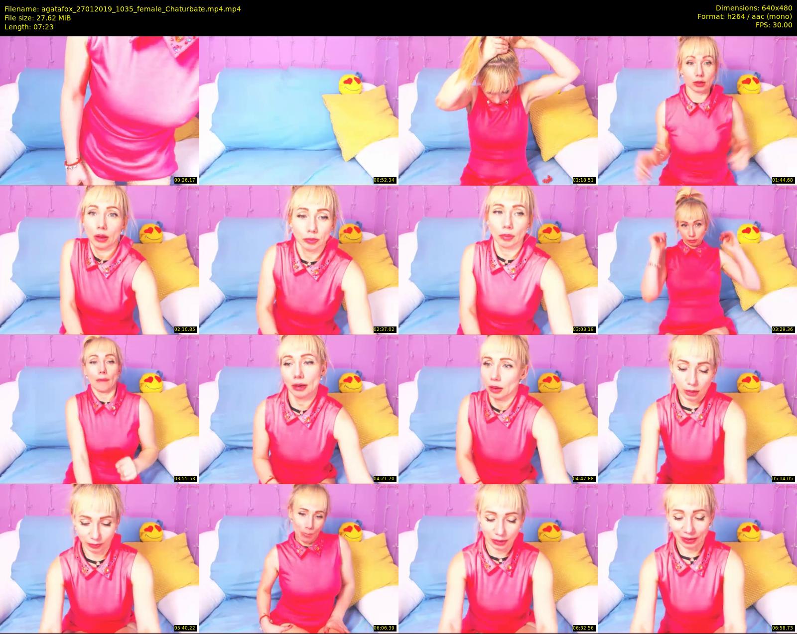 agatafox — 8 minute Chaturbate female cam show recording, 480p, Jan 27, 2019