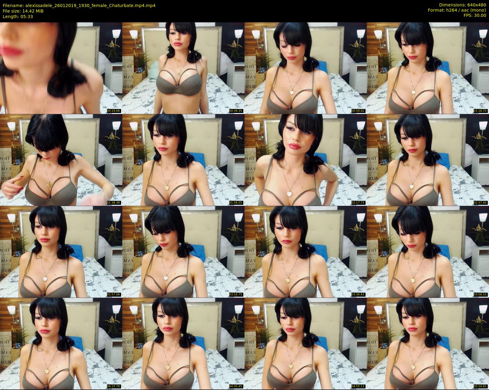 alexissadele — 6 minute Chaturbate female cam show recording, 480p, Jan 26, 2019