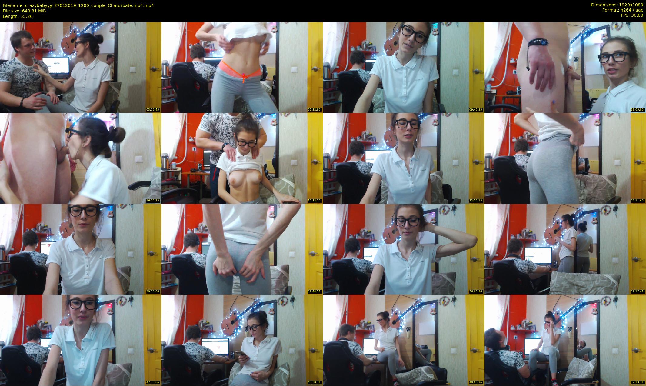 crazybabyyy — 56 minute Chaturbate couple cam show recording, 1080p, Jan 27, 2019