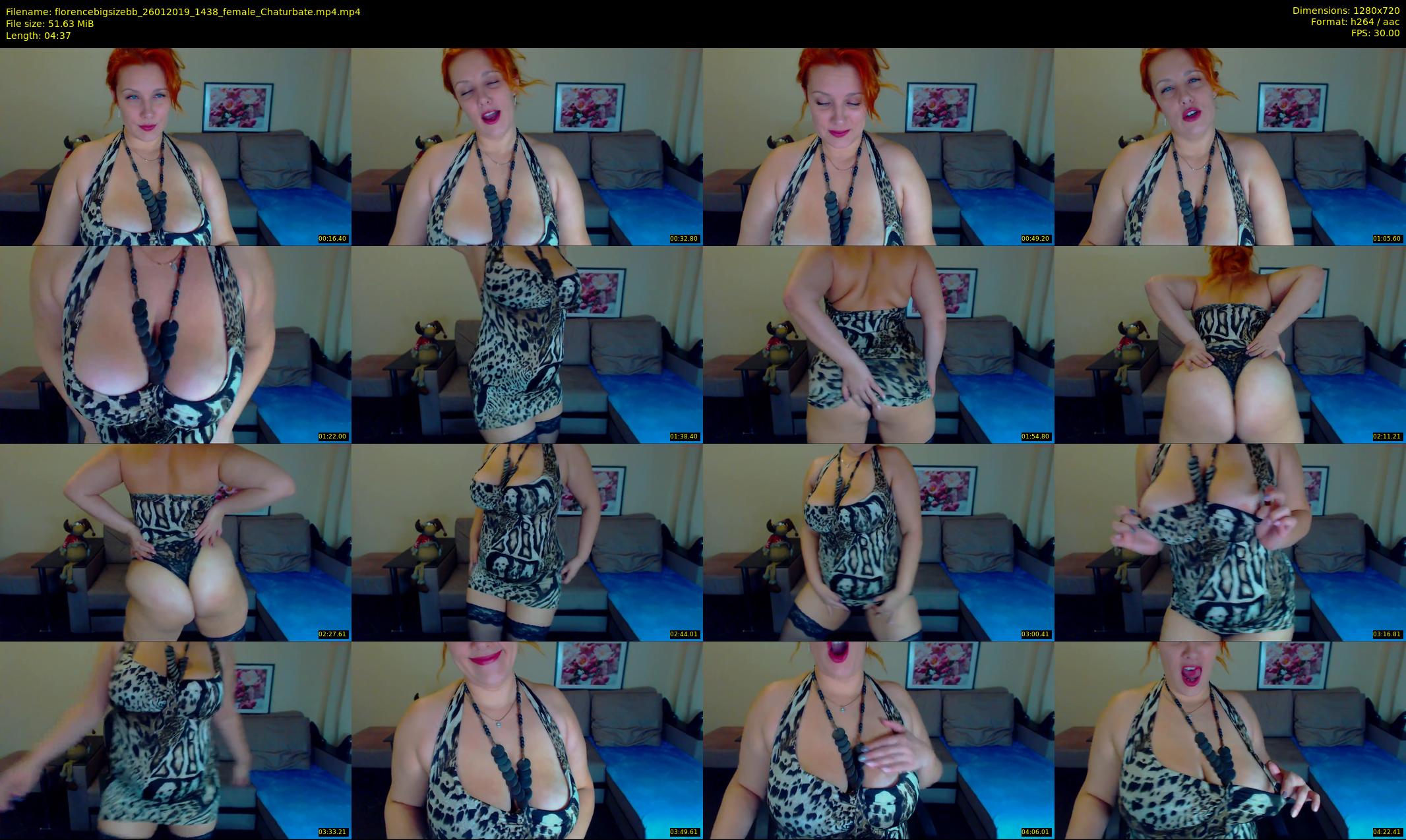 florencebigsizebb — 5 minute Chaturbate female cam show recording, 720p, Jan 26, 2019