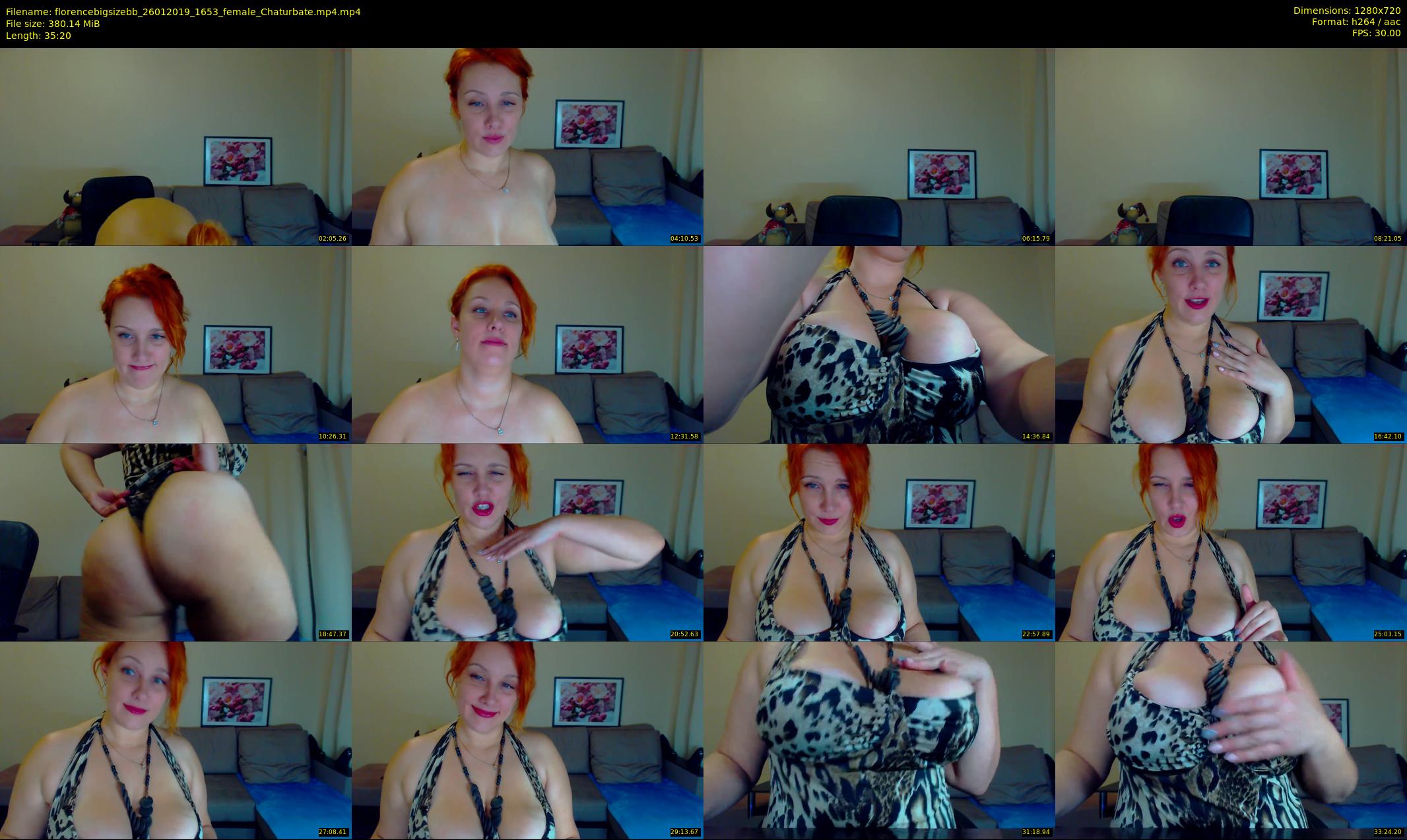florencebigsizebb — 36 minute Chaturbate female cam show recording, 720p, Jan 26, 2019
