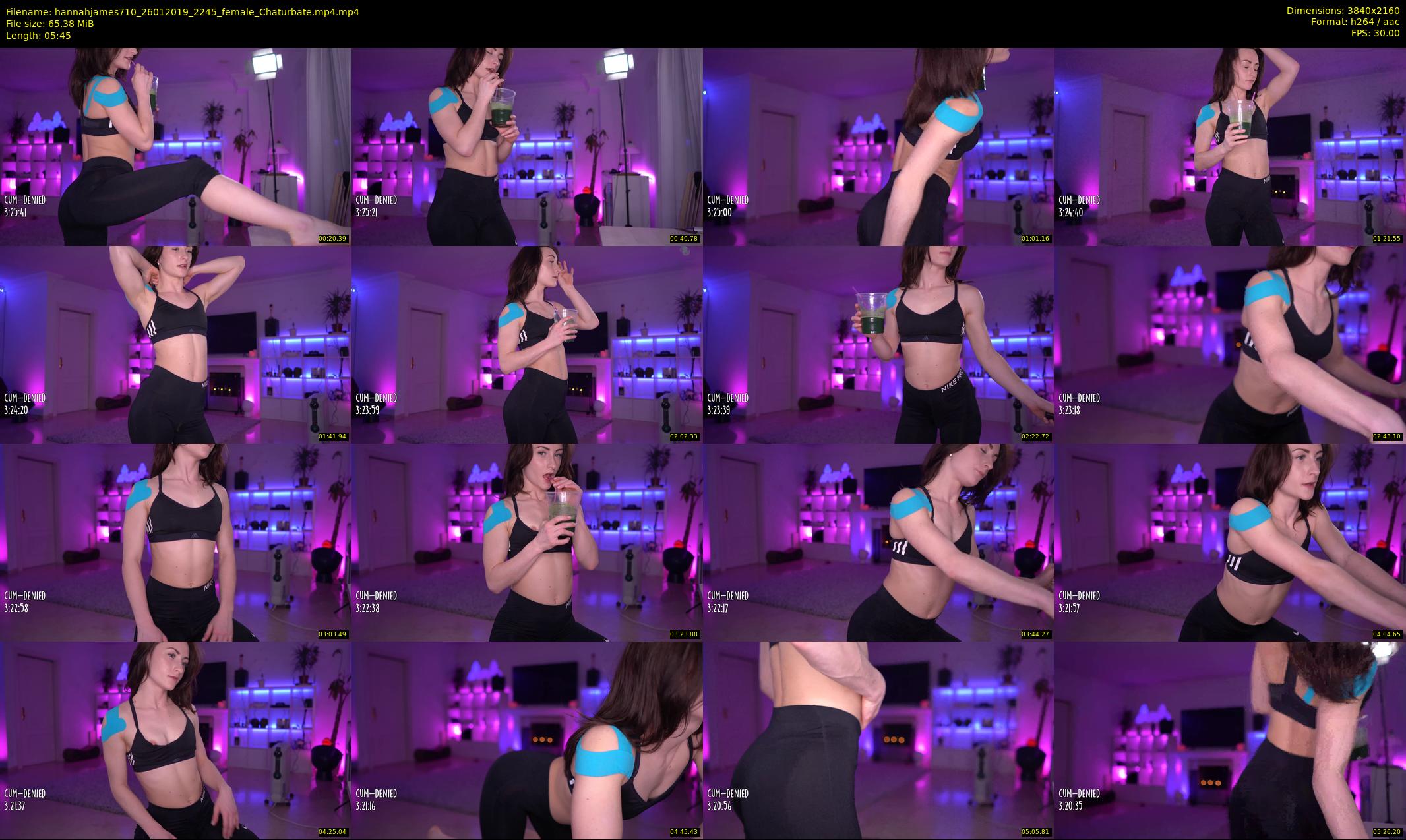 hannahjames710 — 6 minute Chaturbate female cam show recording, 4K, Jan 26, 2019